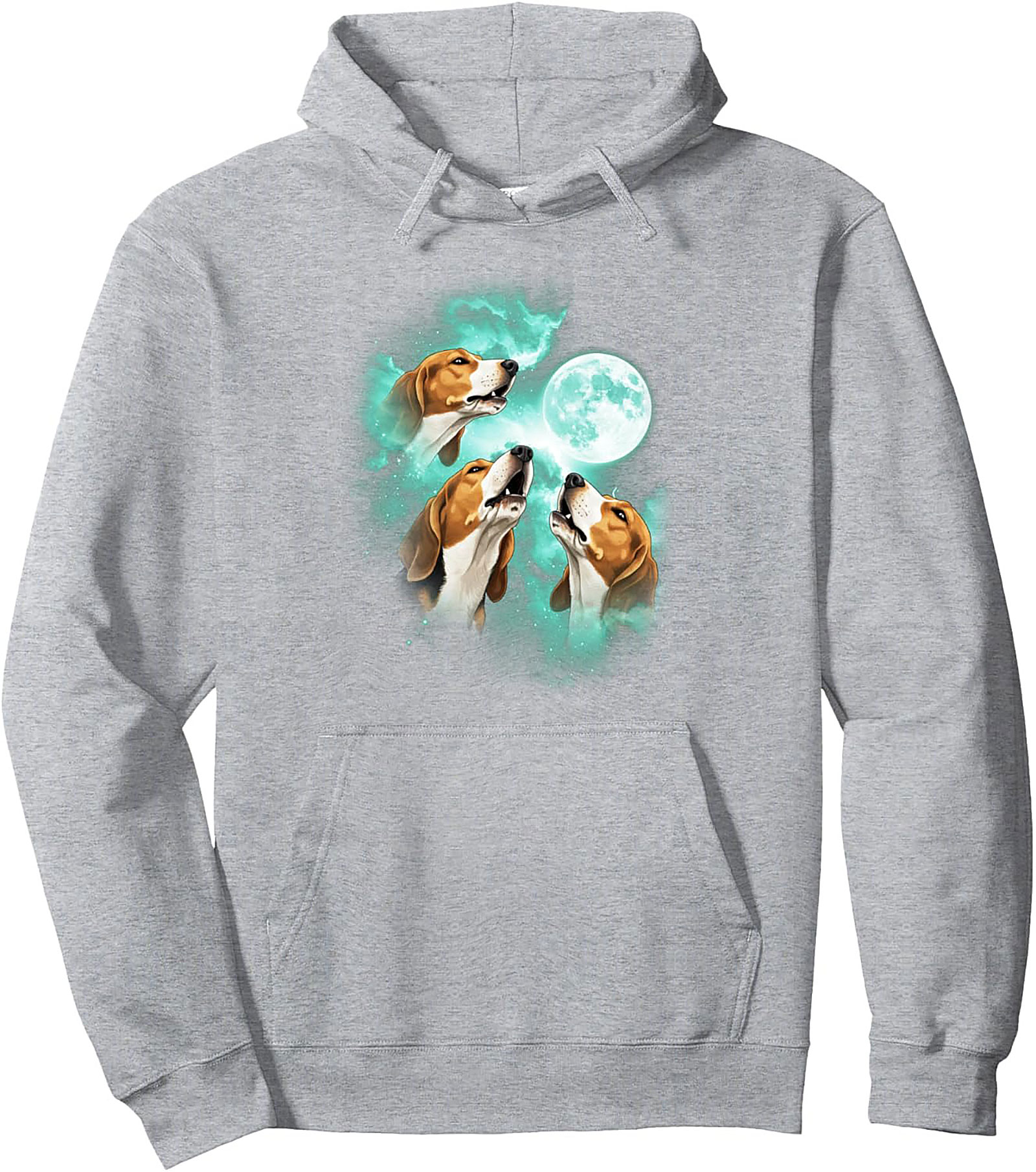 Cosmic Howling Beagles Graphic Pullover Hoodie
