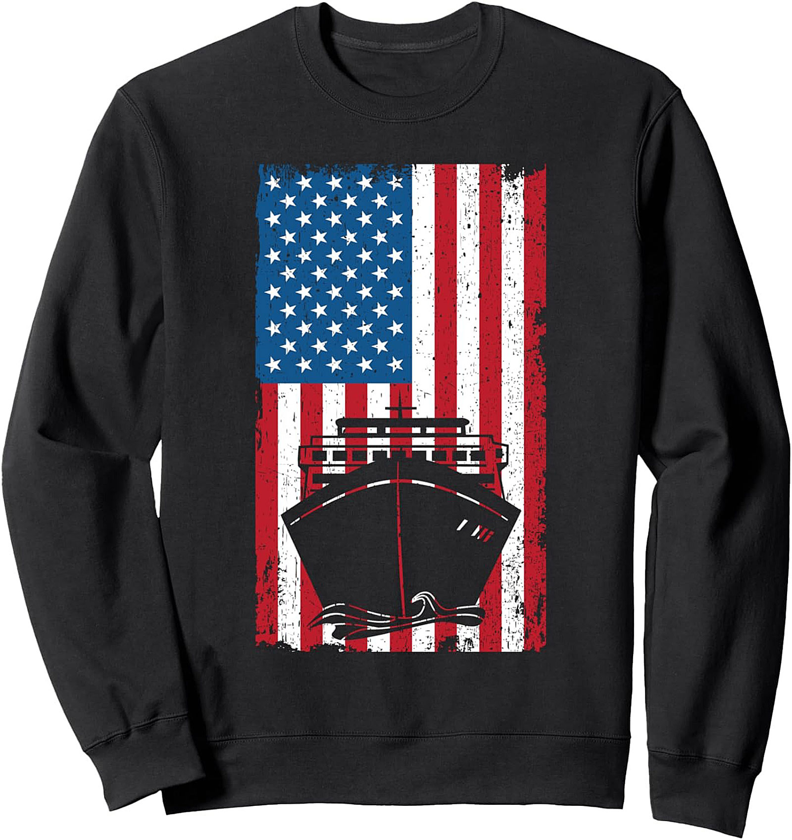 Patriotic Cargo Ship Crewneck Sweatshirt | Unisex Gift