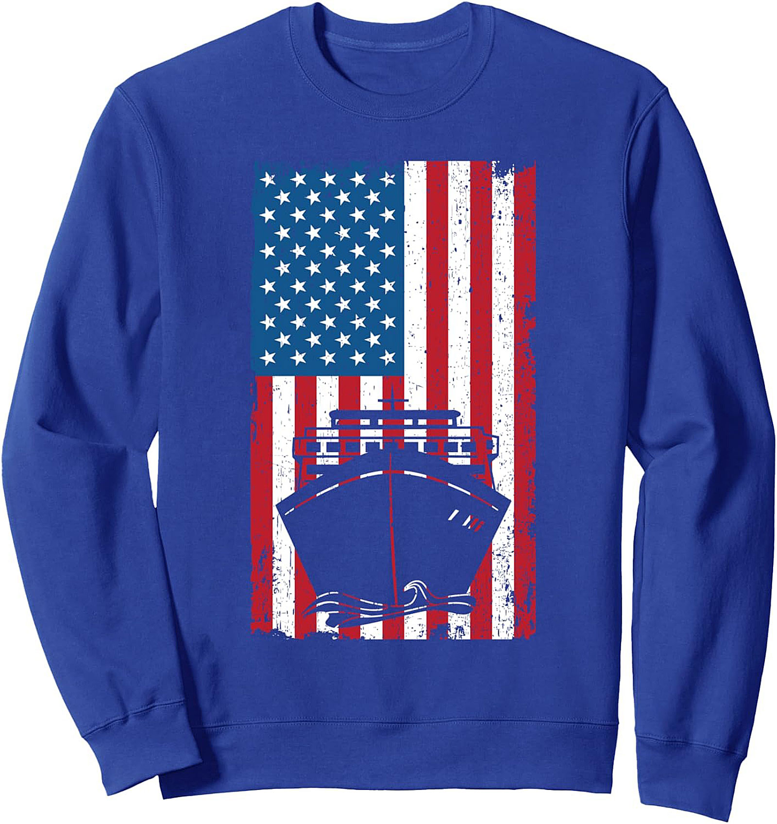 Patriotic Cargo Ship Crewneck Sweatshirt | Unisex Gift