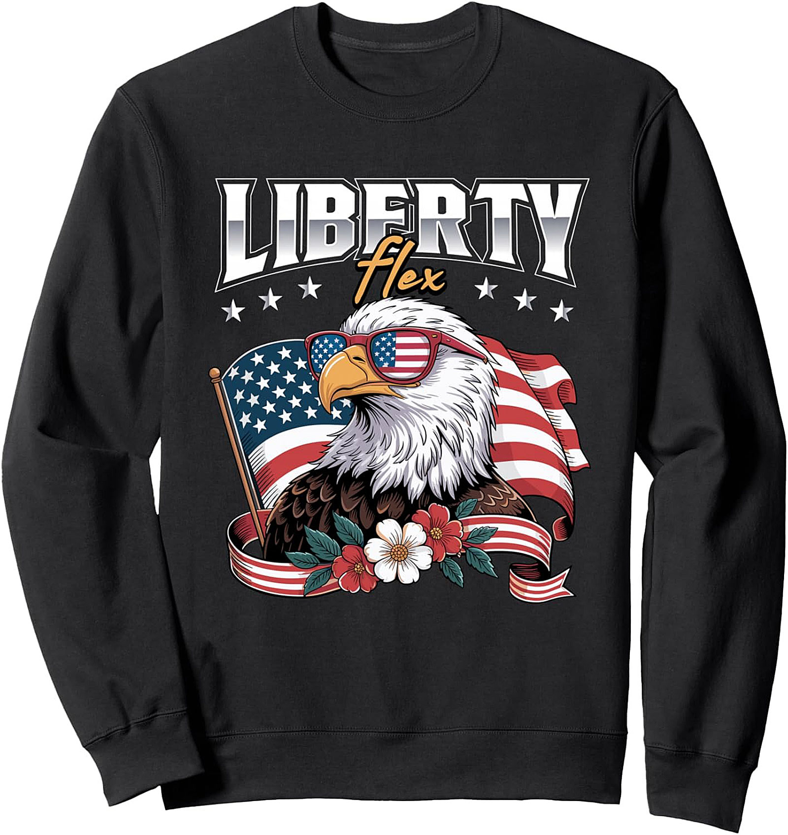 Liberty Flex Patriotic Crewneck Sweatshirt | Cozy Eagle Pullover