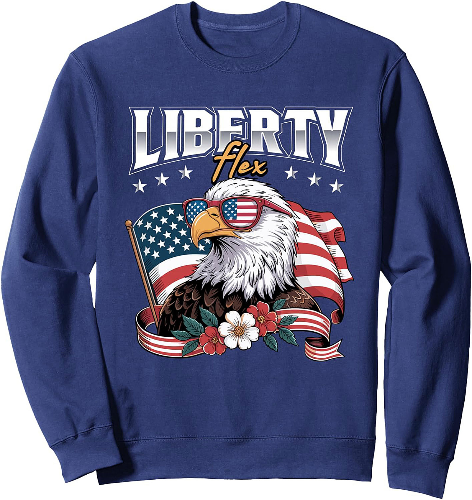 Liberty Flex Patriotic Crewneck Sweatshirt | Cozy Eagle Pullover