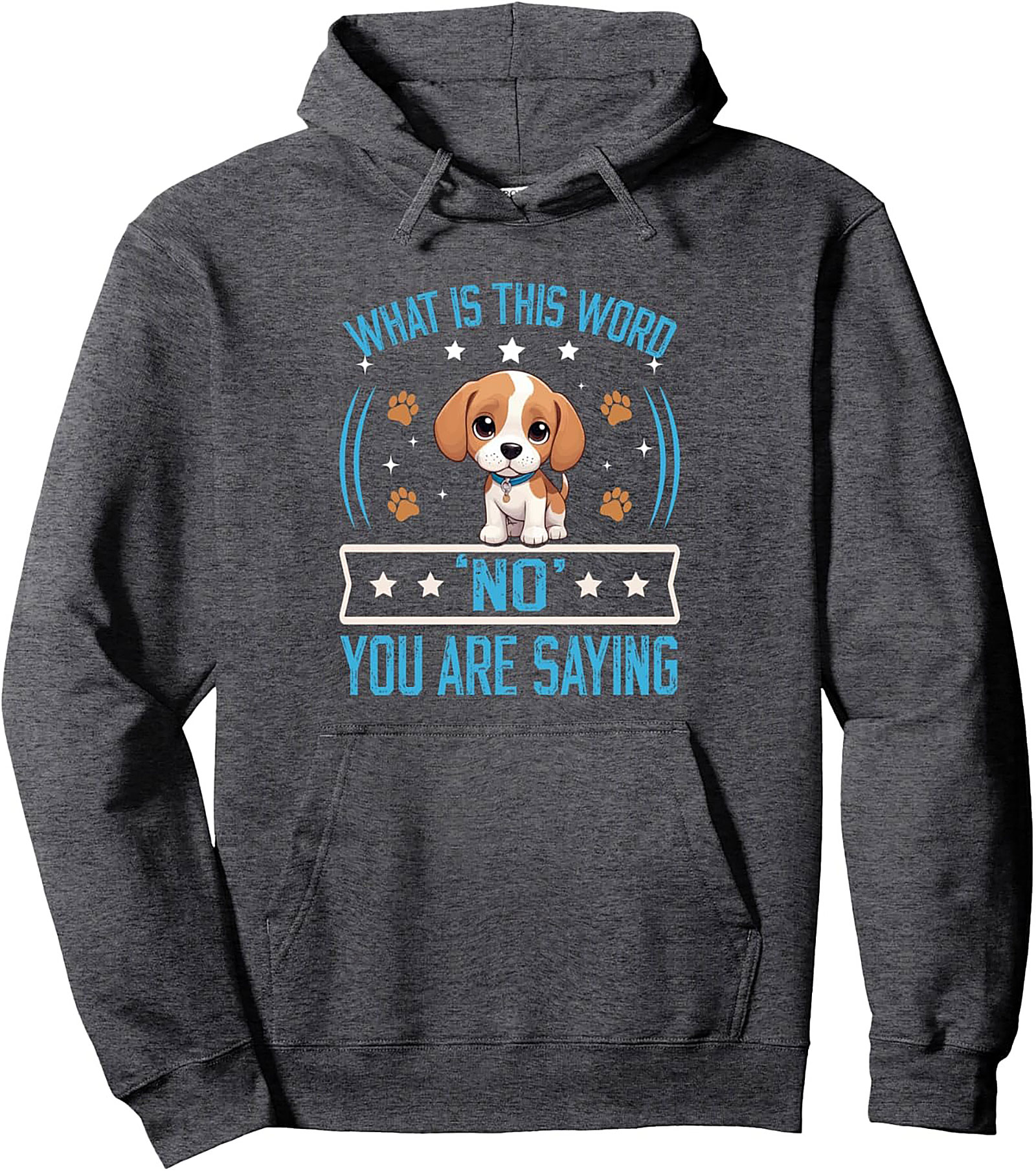 The Beagle Puppy 'What Is This Word No' Humorous Graphic Hoodie