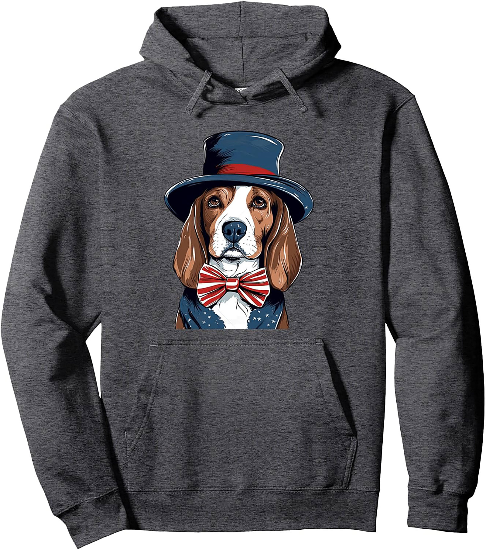 The Dapper Uncle Sam Beagle Patriotic Graphic Hoodie