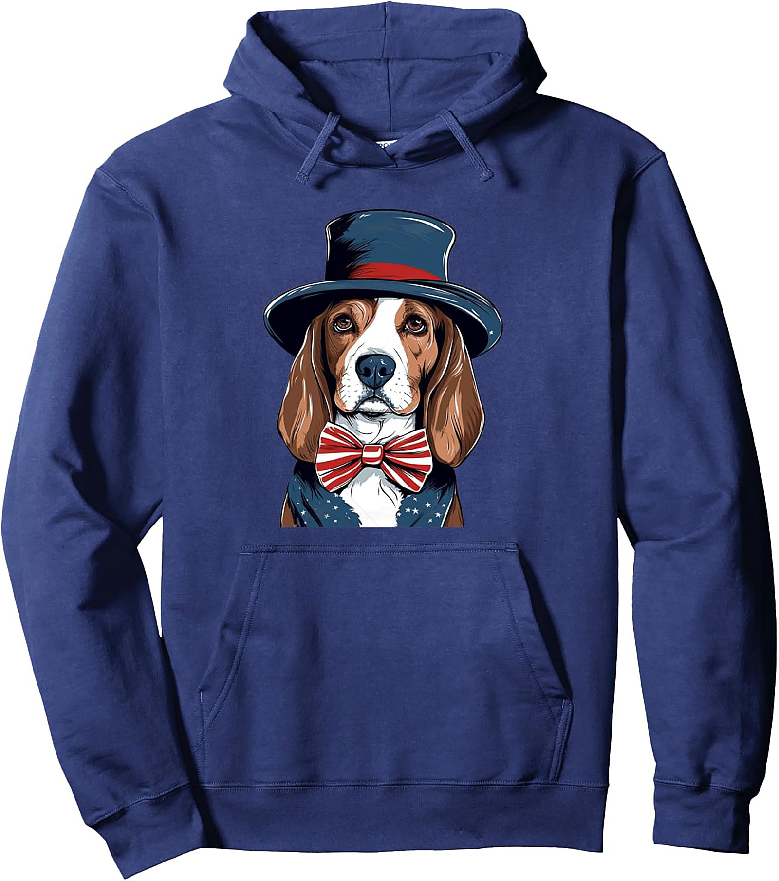 The Dapper Uncle Sam Beagle Patriotic Graphic Hoodie