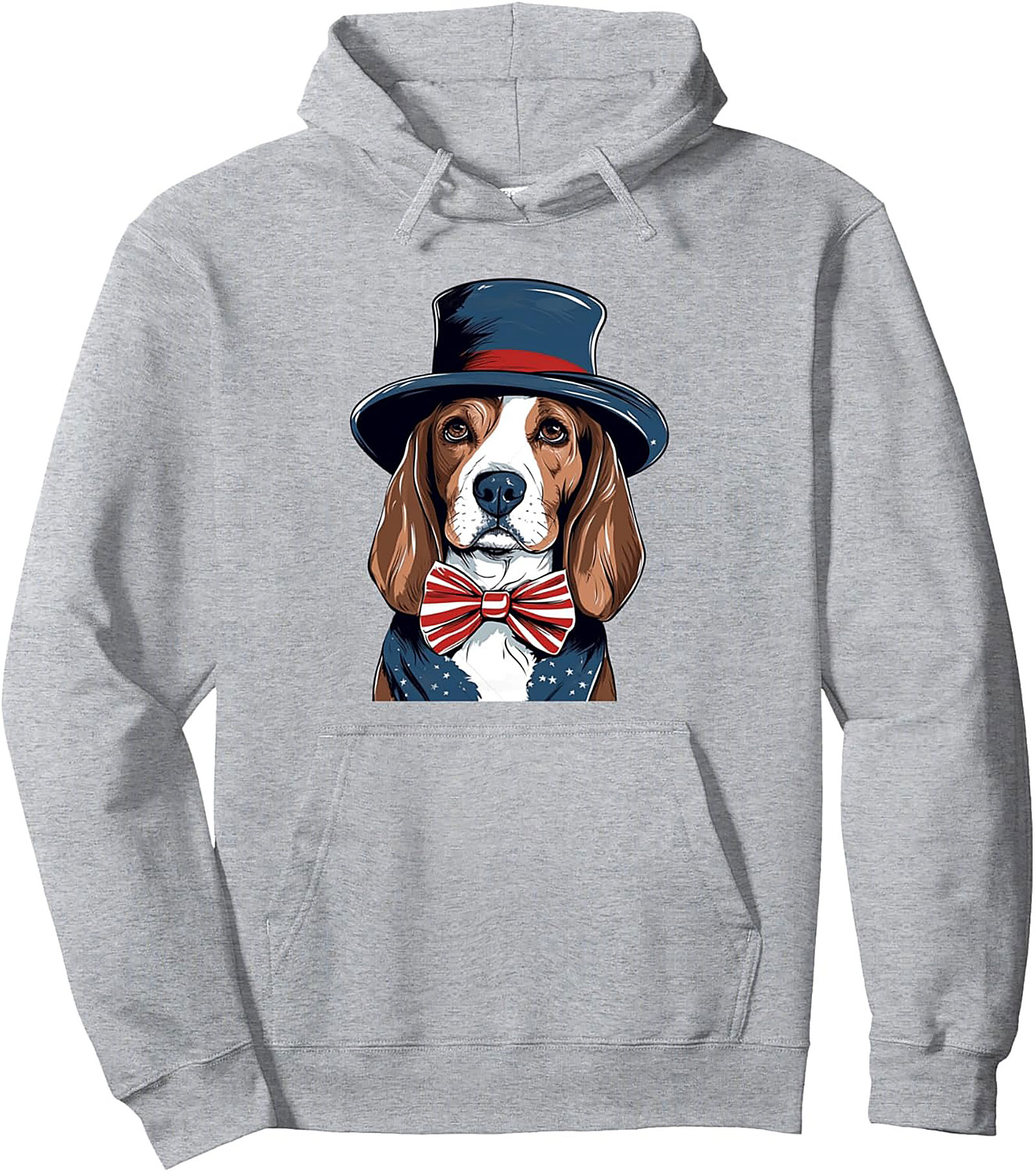 The Dapper Uncle Sam Beagle Patriotic Graphic Hoodie