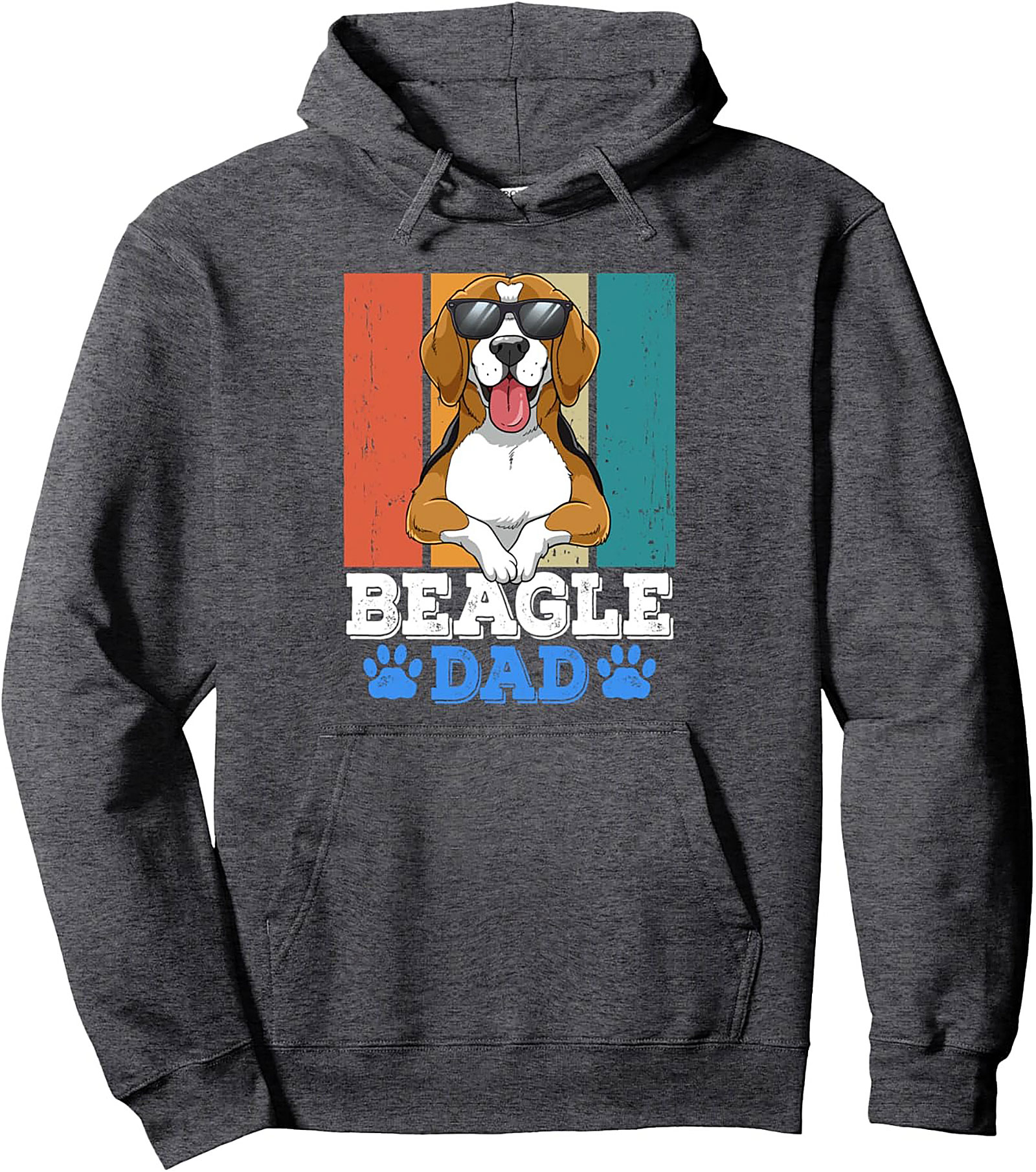 Beagle Dad Pullover Hoodie | Cool Vintage Graphic Dog Owner Gift