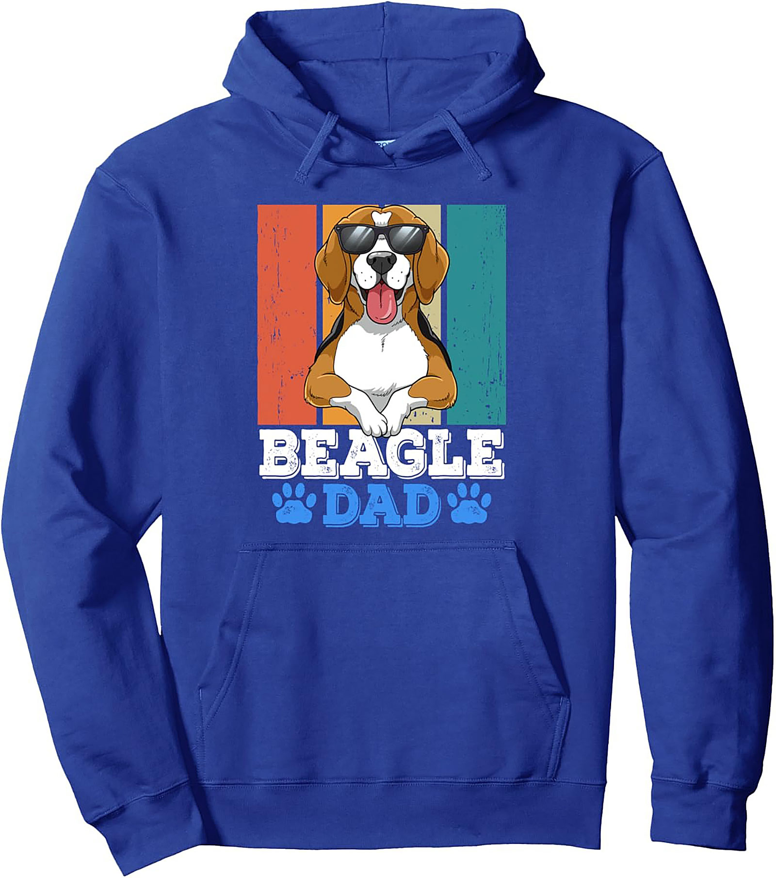 Beagle Dad Pullover Hoodie | Cool Vintage Graphic Dog Owner Gift