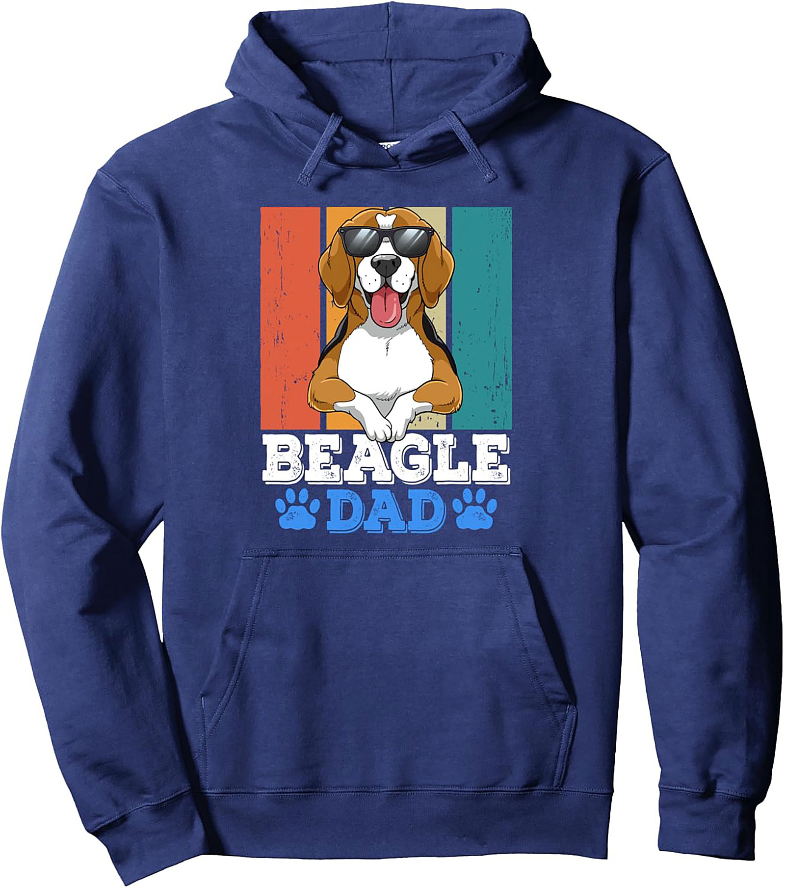 Beagle Dad Pullover Hoodie | Cool Vintage Graphic Dog Owner Gift