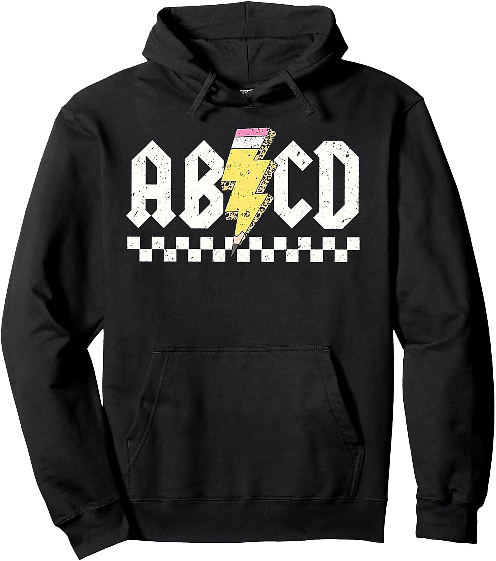 Rock and Roll Teacher Graphic Hoodie ABCD Pullover