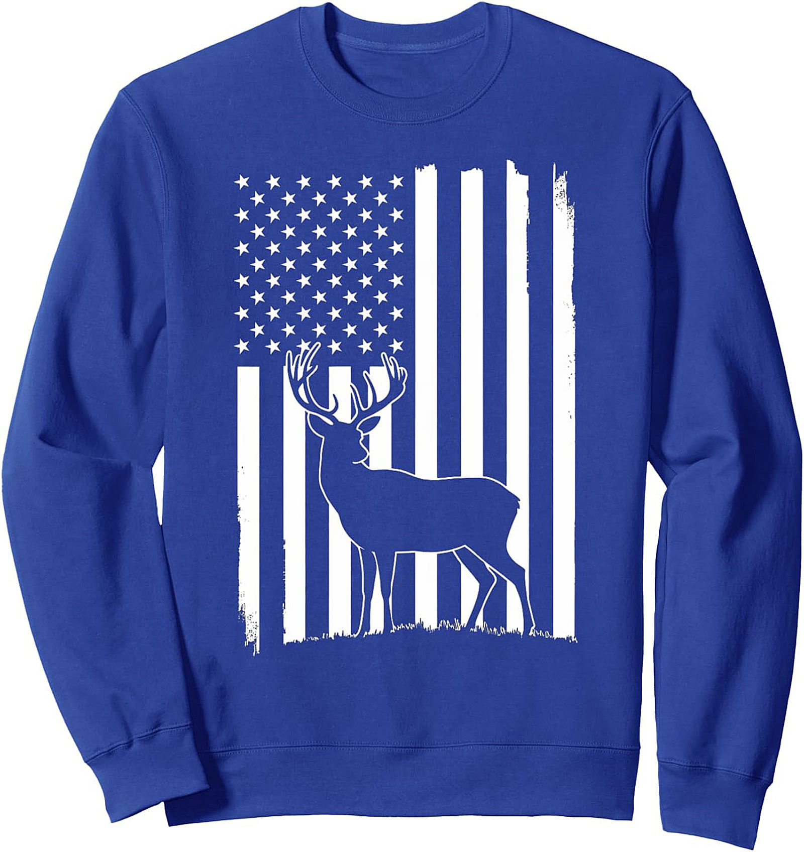 Patriotic Deer Hunting Crewneck Sweatshirt | Cozy Gift