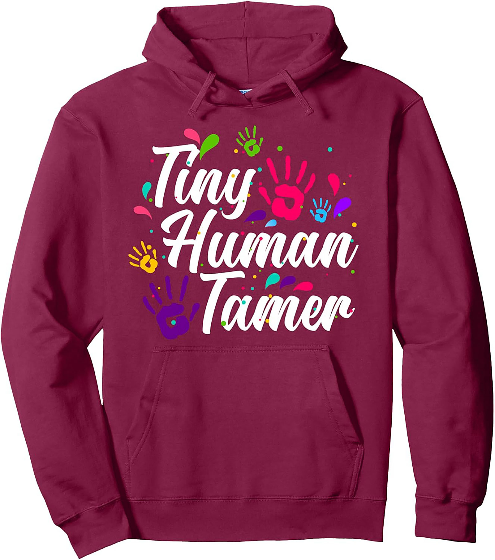 Tiny Human Tamer Pullover Hoodie Parenting Humor Gift