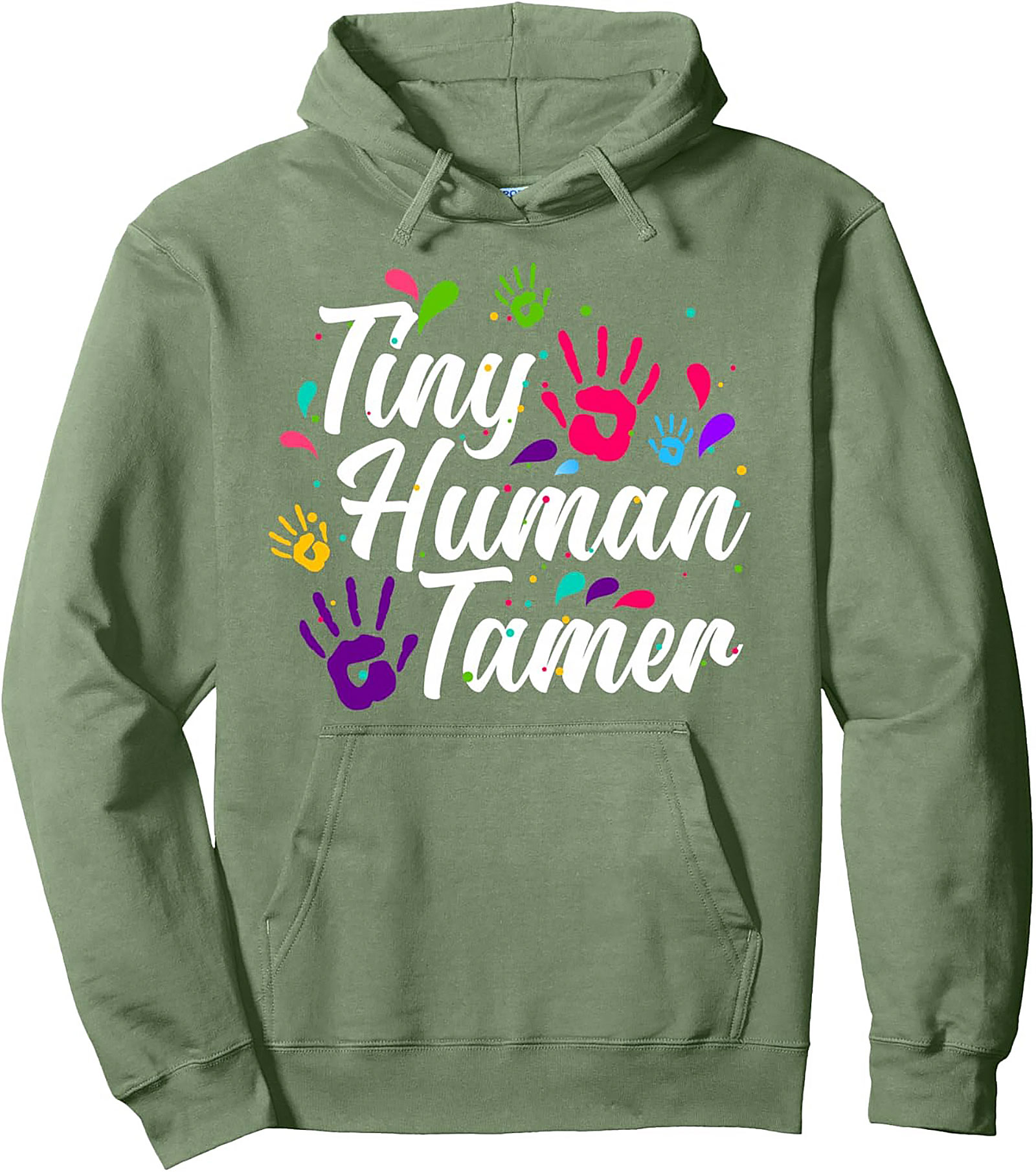 Tiny Human Tamer Pullover Hoodie Parenting Humor Gift