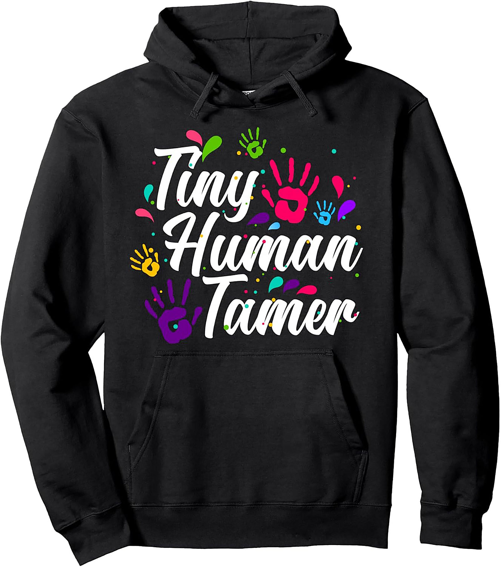 Tiny Human Tamer Pullover Hoodie Parenting Humor Gift