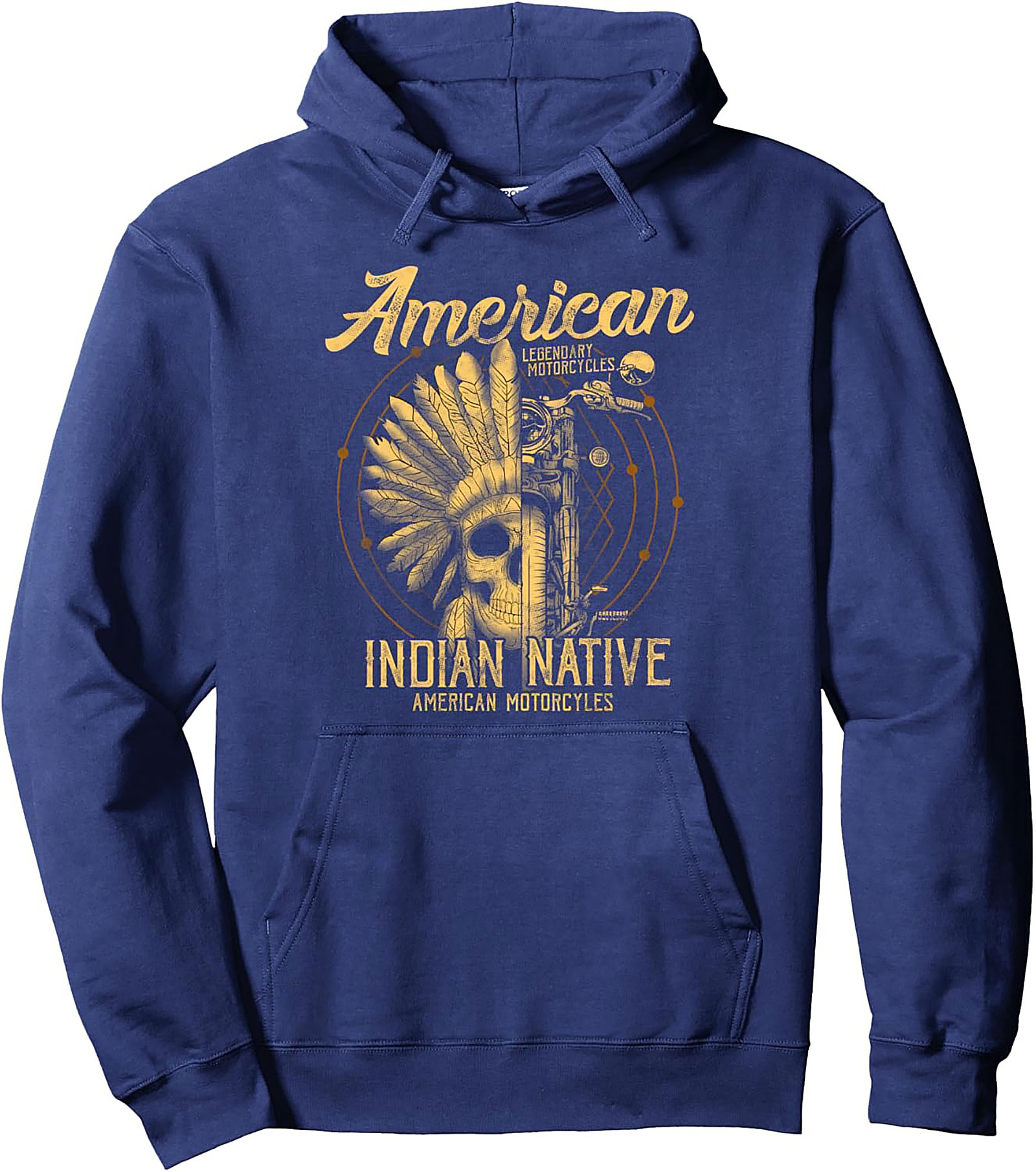 Indian Native Motorcycles Graphic Hoodie Cozy Pullover