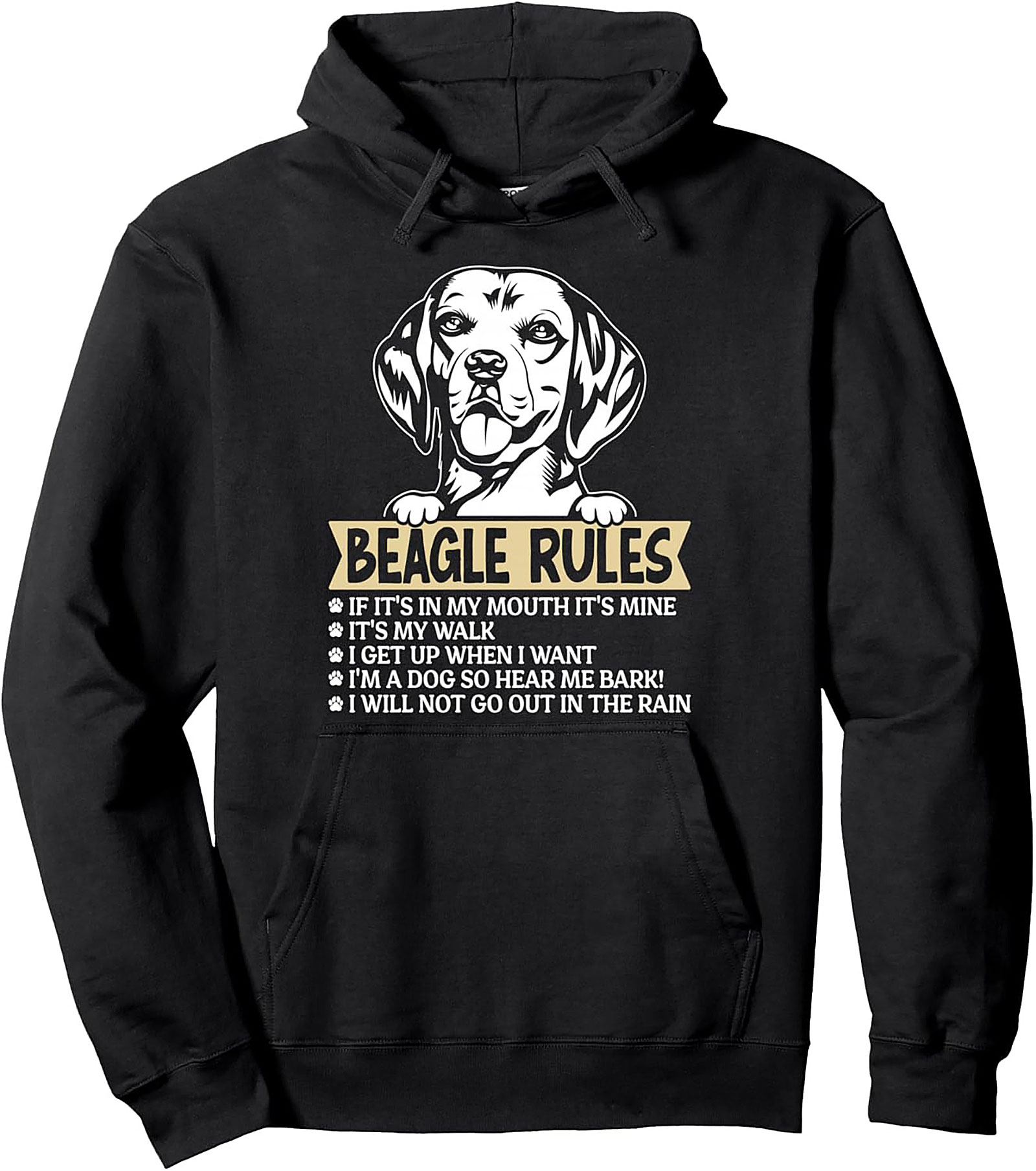 Beagle Rules Pullover Hoodie | Funny Dog Owner Gift