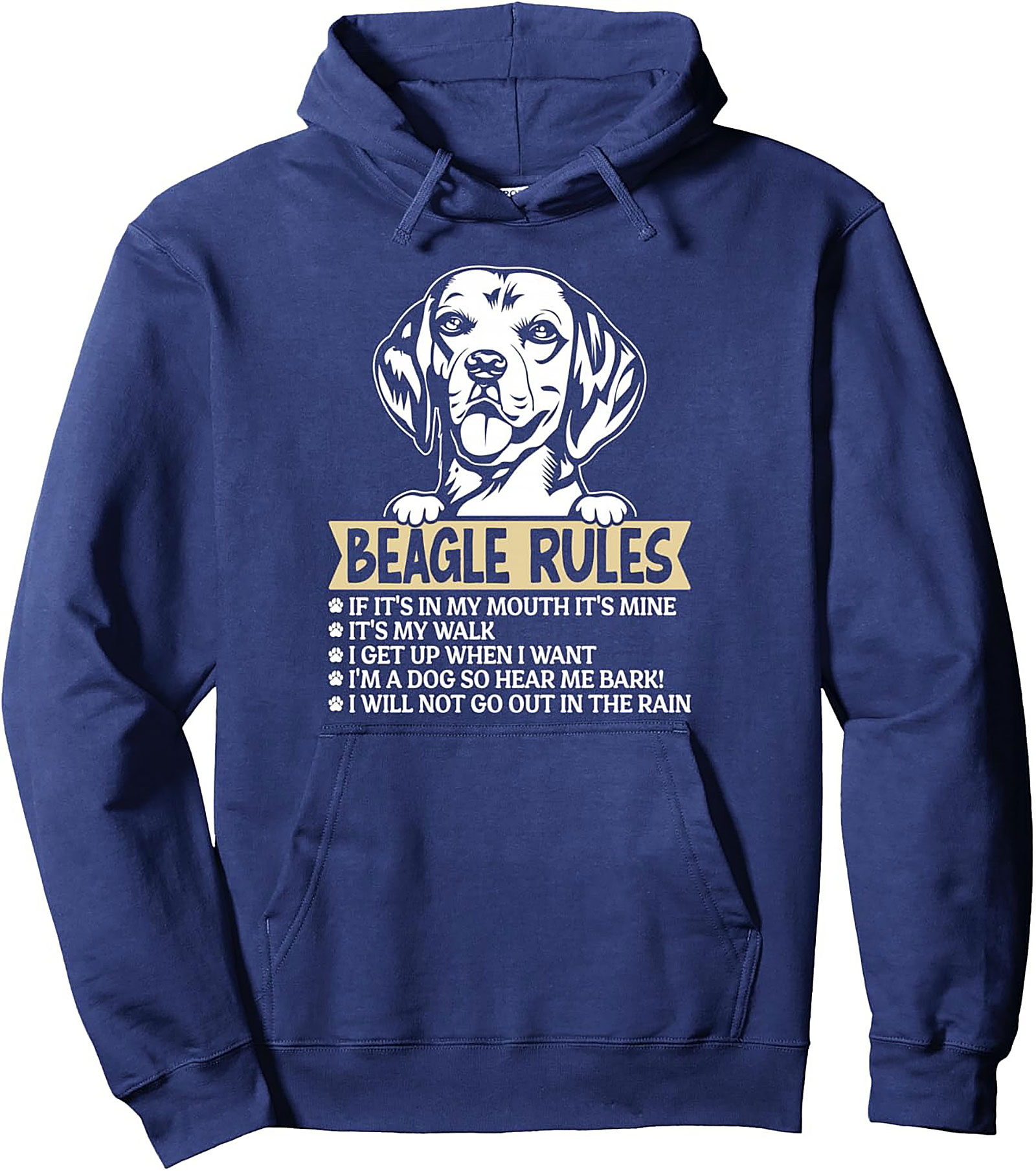 Beagle Rules Pullover Hoodie | Funny Dog Owner Gift