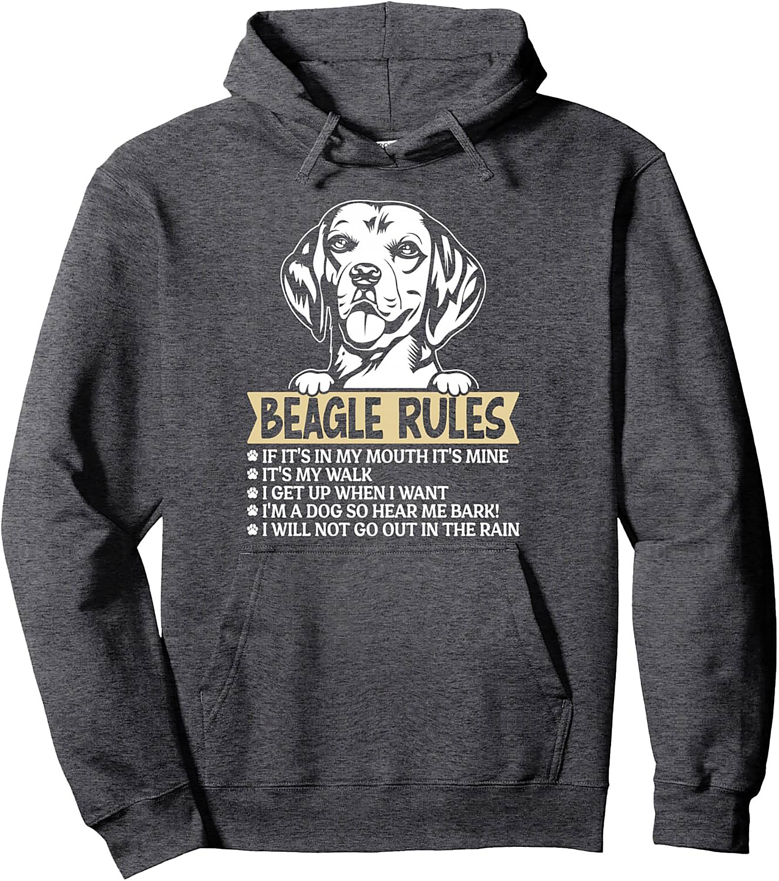 Beagle Rules Pullover Hoodie | Funny Dog Owner Gift