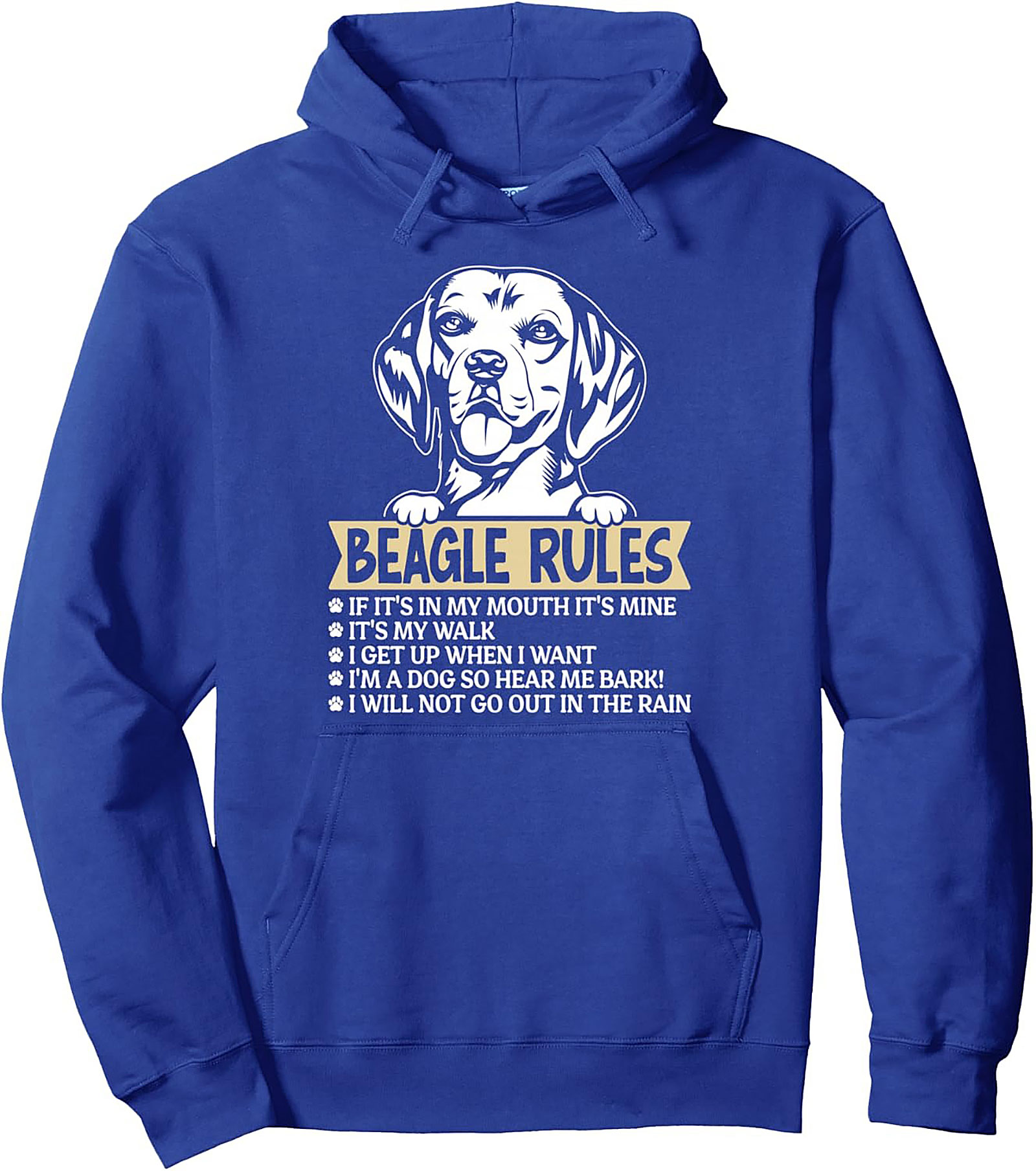 Beagle Rules Pullover Hoodie | Funny Dog Owner Gift