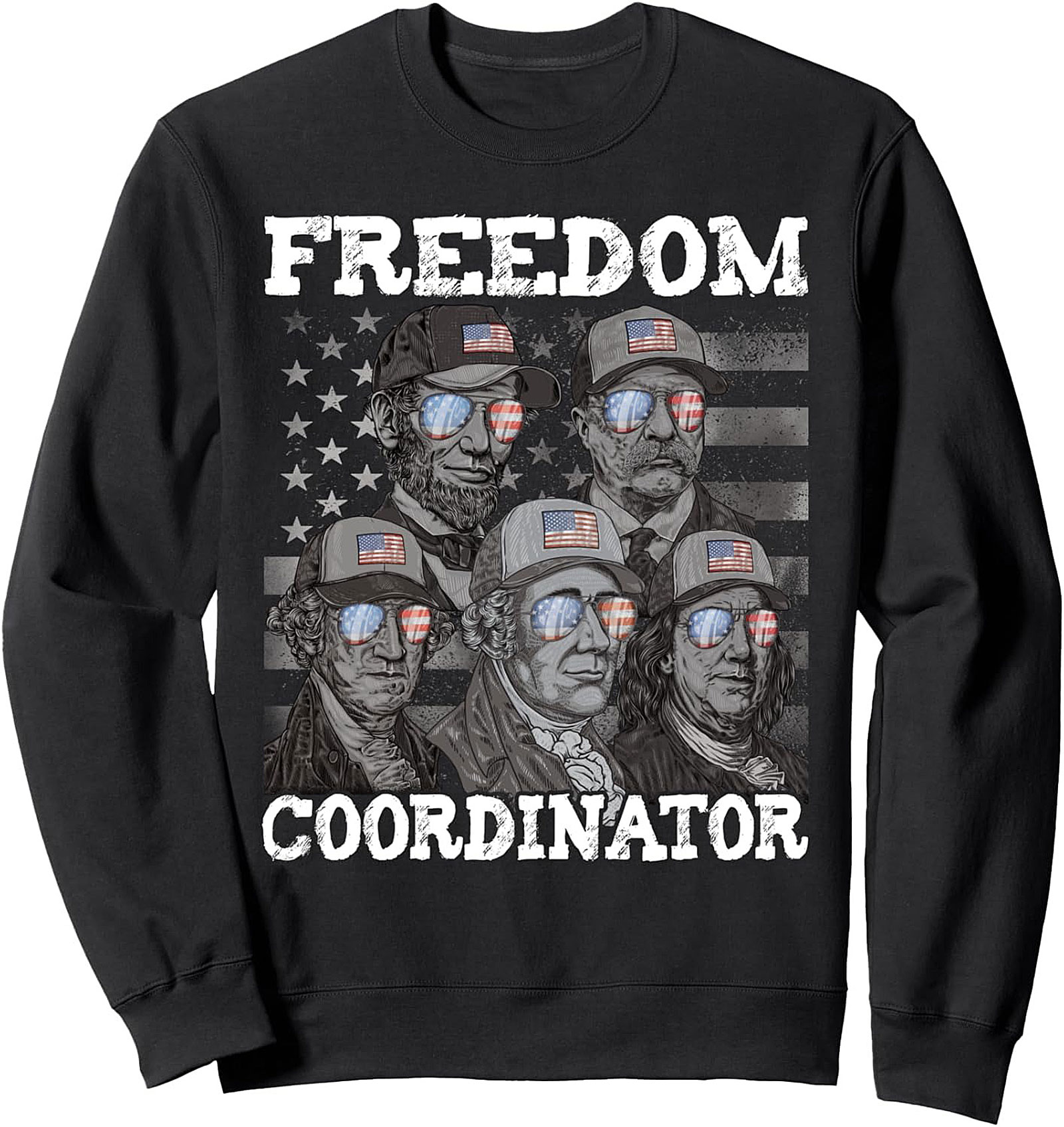 Freedom Coordinator Patriotic Graphic Crewneck Sweatshirt