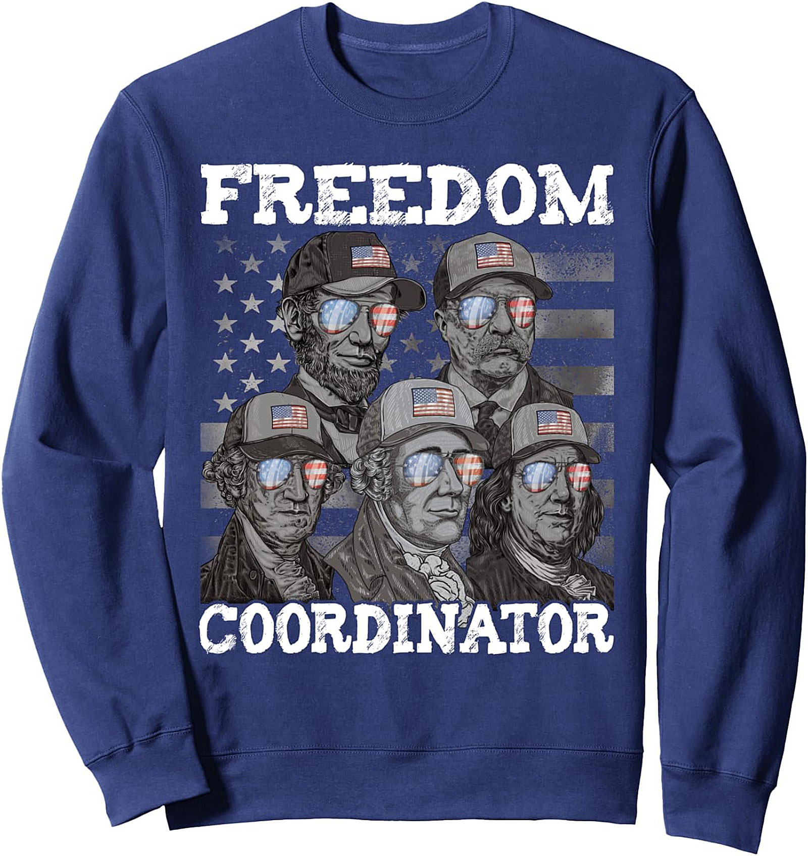 Freedom Coordinator Patriotic Graphic Crewneck Sweatshirt