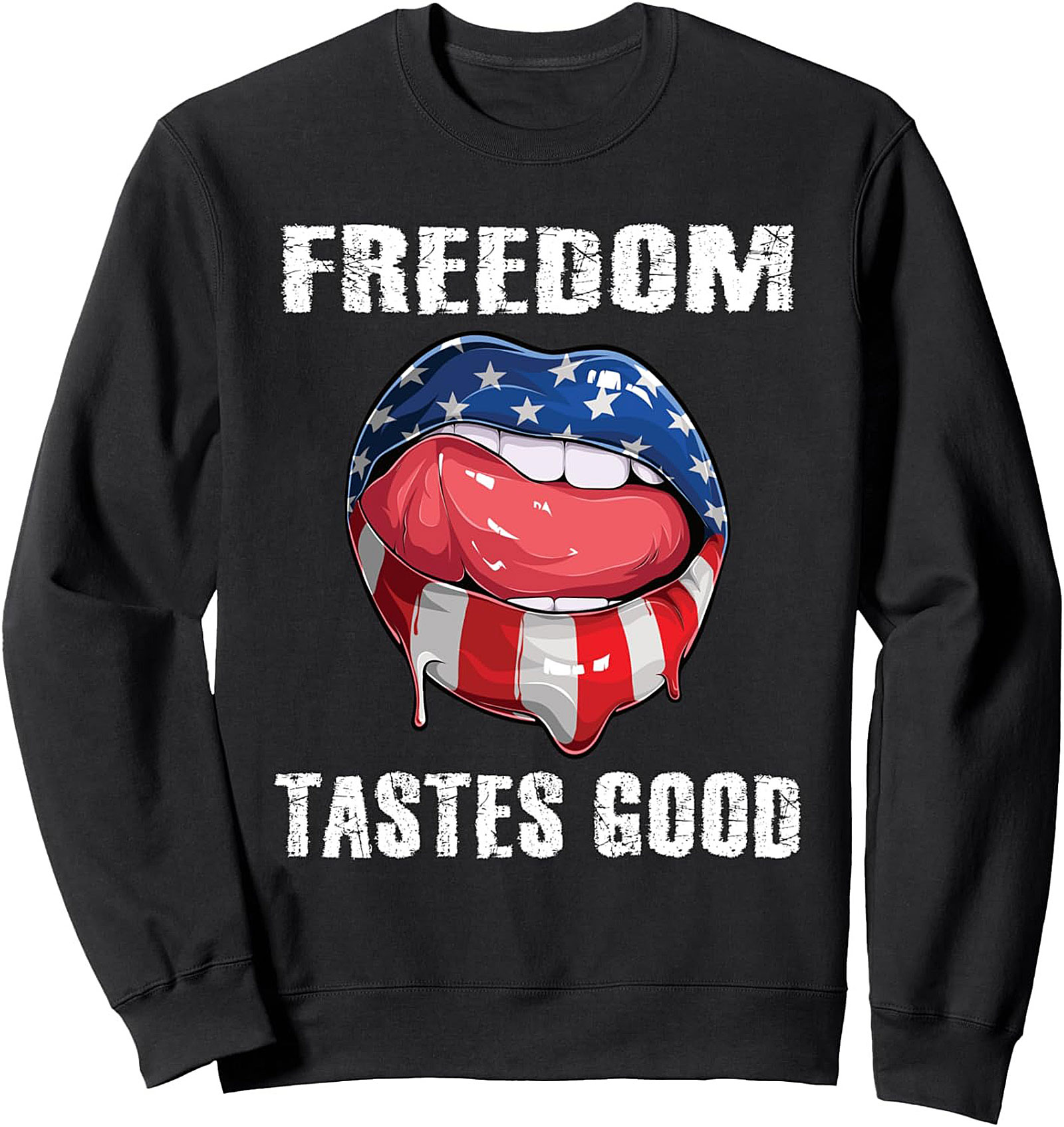 Freedom Tastes Good Patriotic Graphic Sweatshirt | Cozy Crewneck