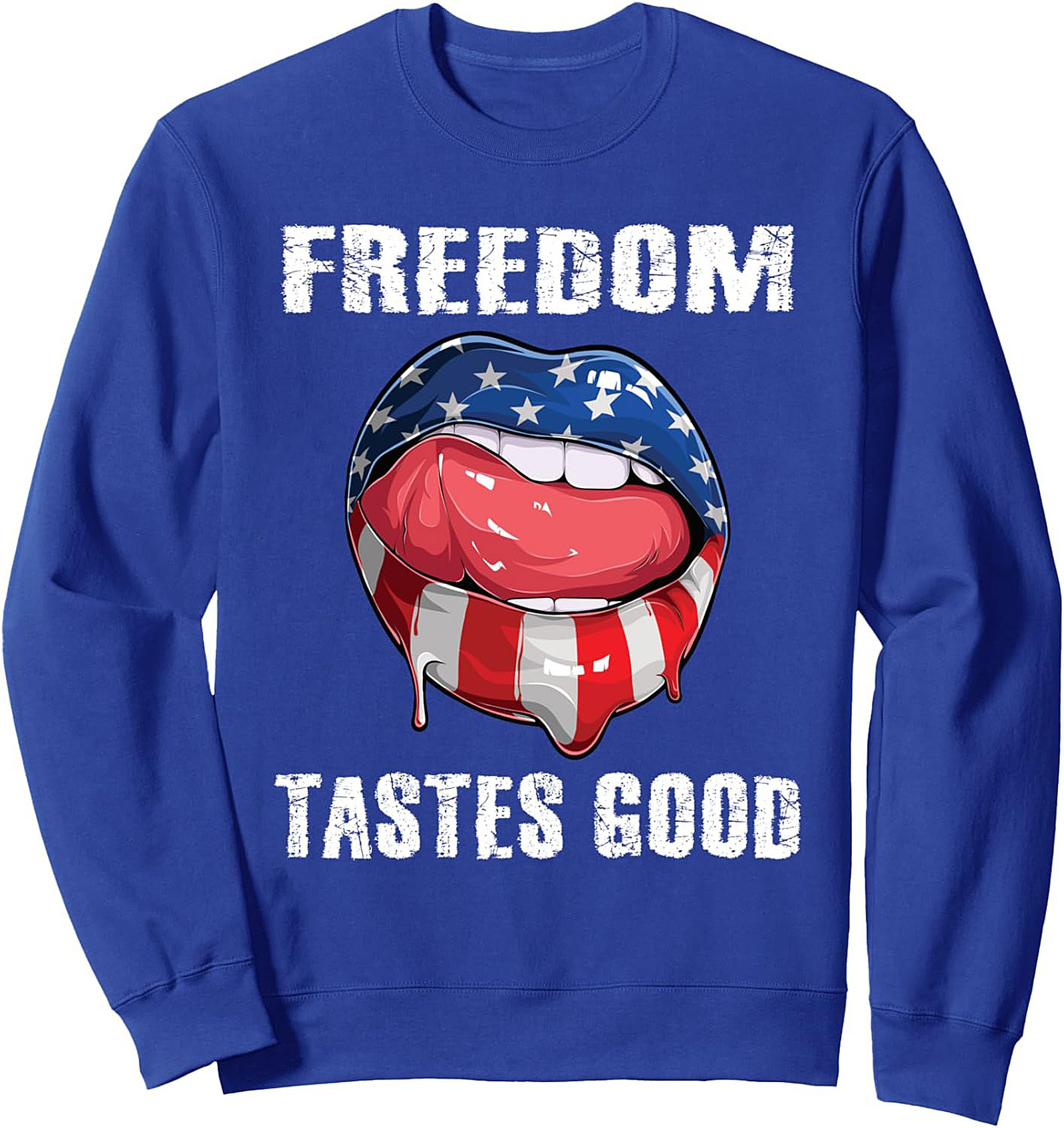 Freedom Tastes Good Patriotic Graphic Sweatshirt | Cozy Crewneck