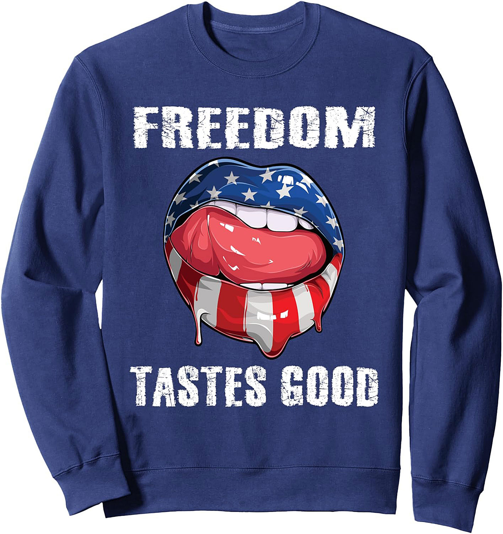Freedom Tastes Good Patriotic Graphic Sweatshirt | Cozy Crewneck