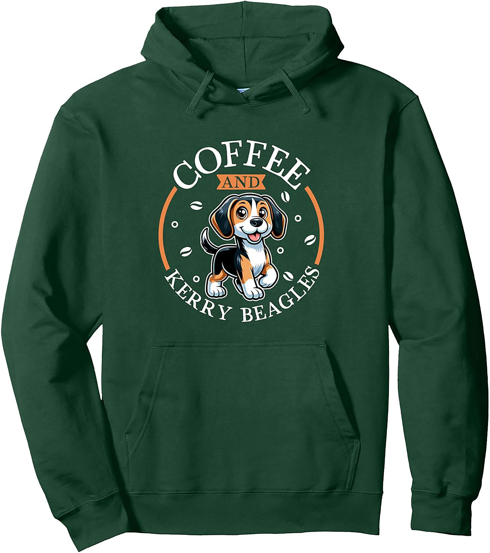 Coffee and Kerry Beagle Graphic Hoodie - Ultimate Dog Lover Pullover