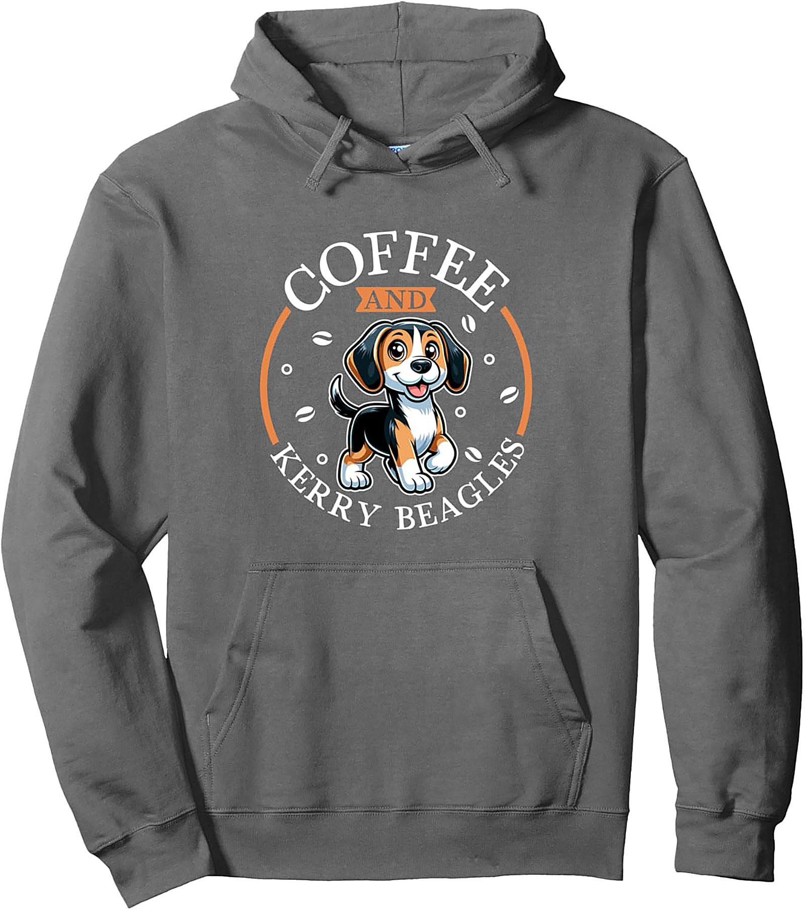 Coffee and Kerry Beagle Graphic Hoodie - Ultimate Dog Lover Pullover