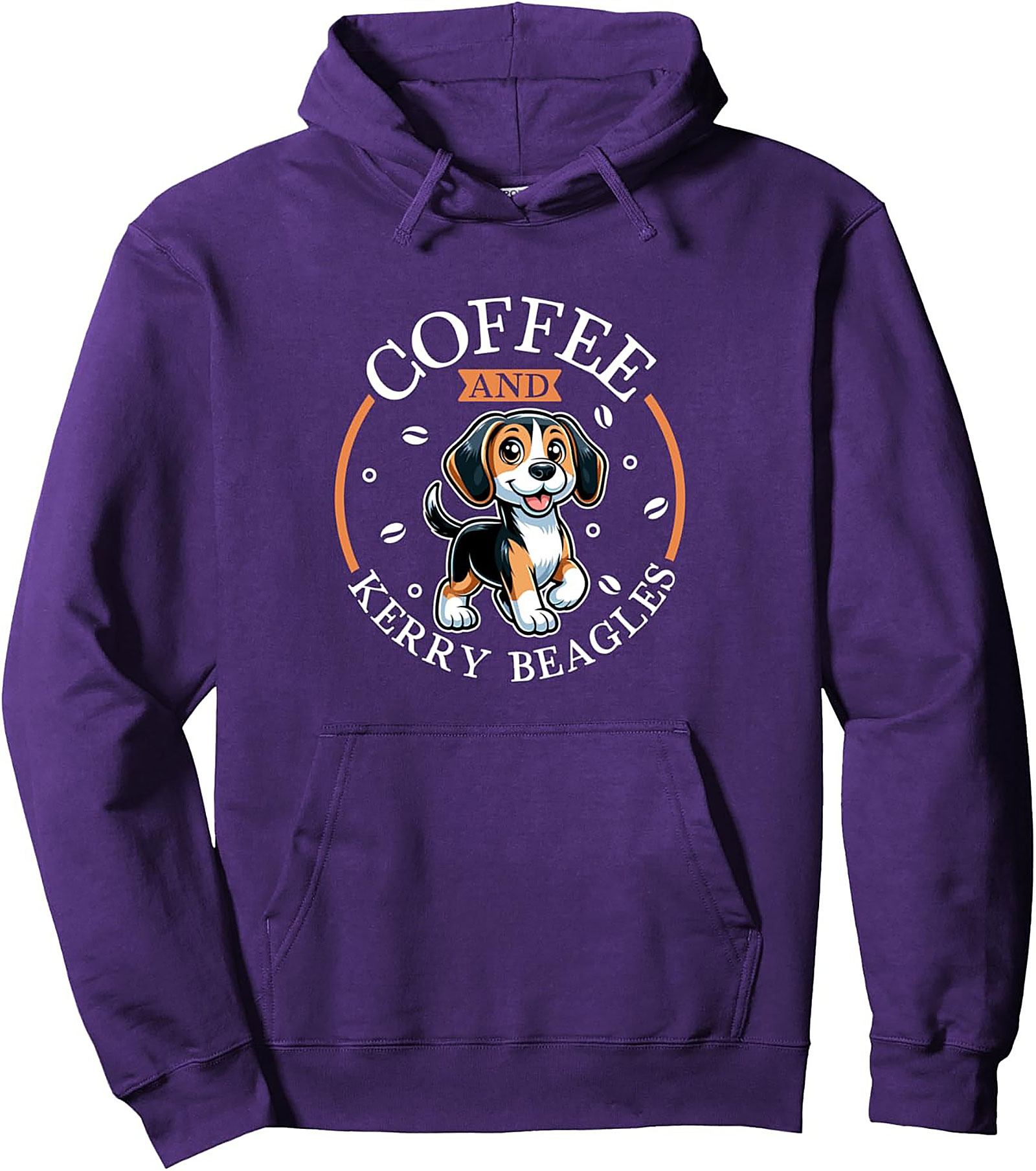 Coffee and Kerry Beagle Graphic Hoodie - Ultimate Dog Lover Pullover