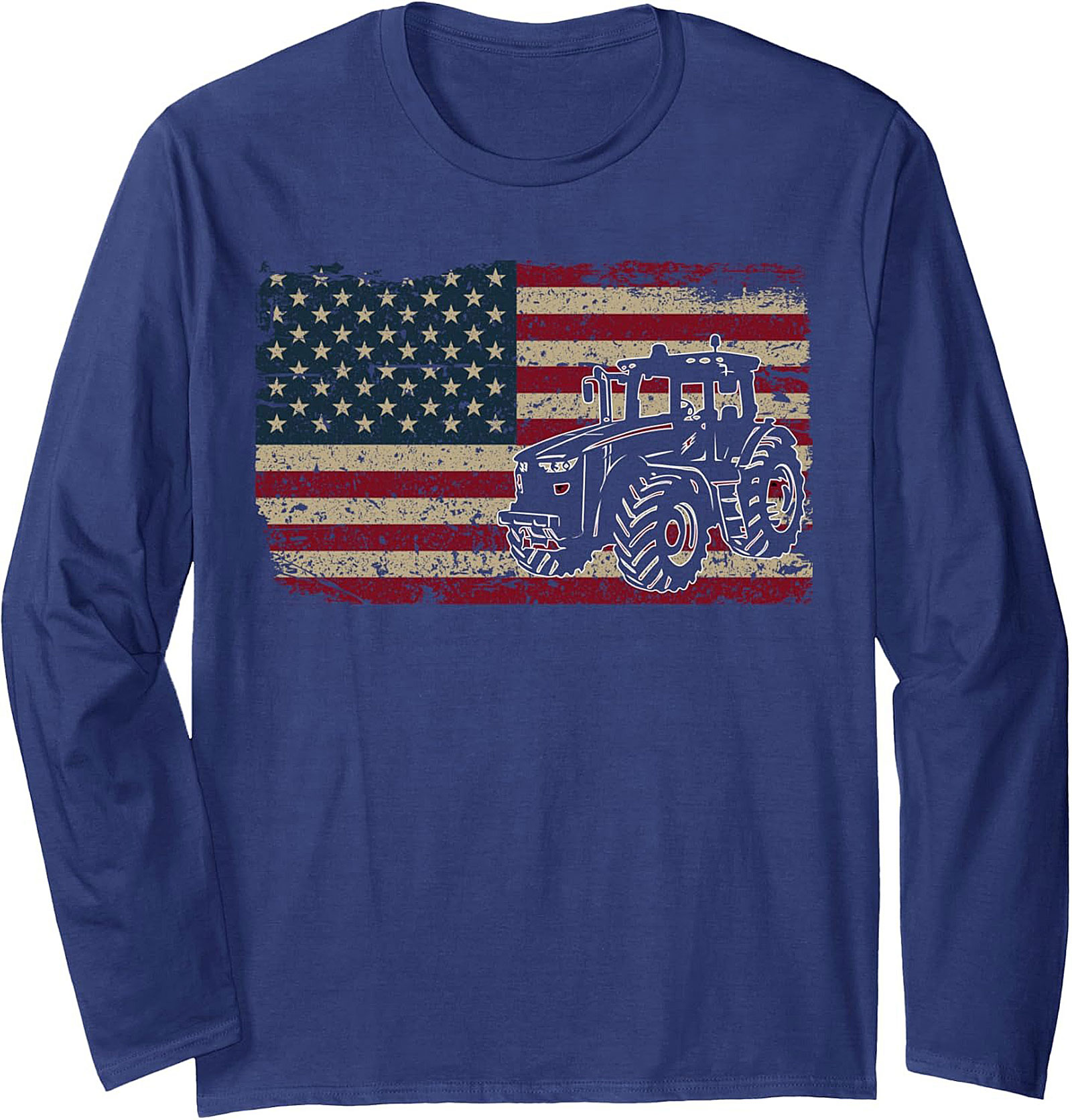 Patriotic Tractor Crewneck Sweatshirt | American Flag