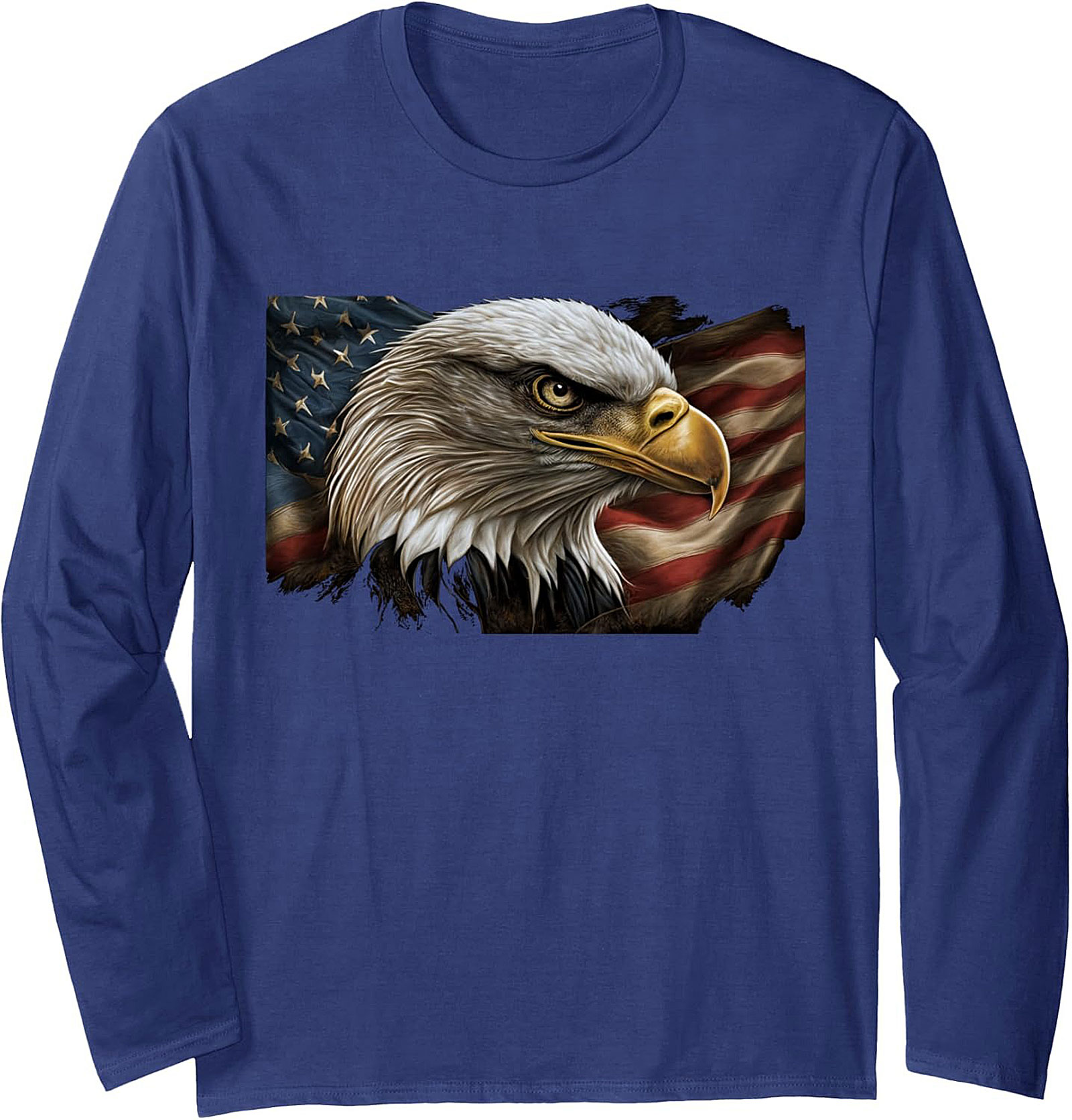 Bald Eagle American Flag Patriotic Graphic Sweatshirt