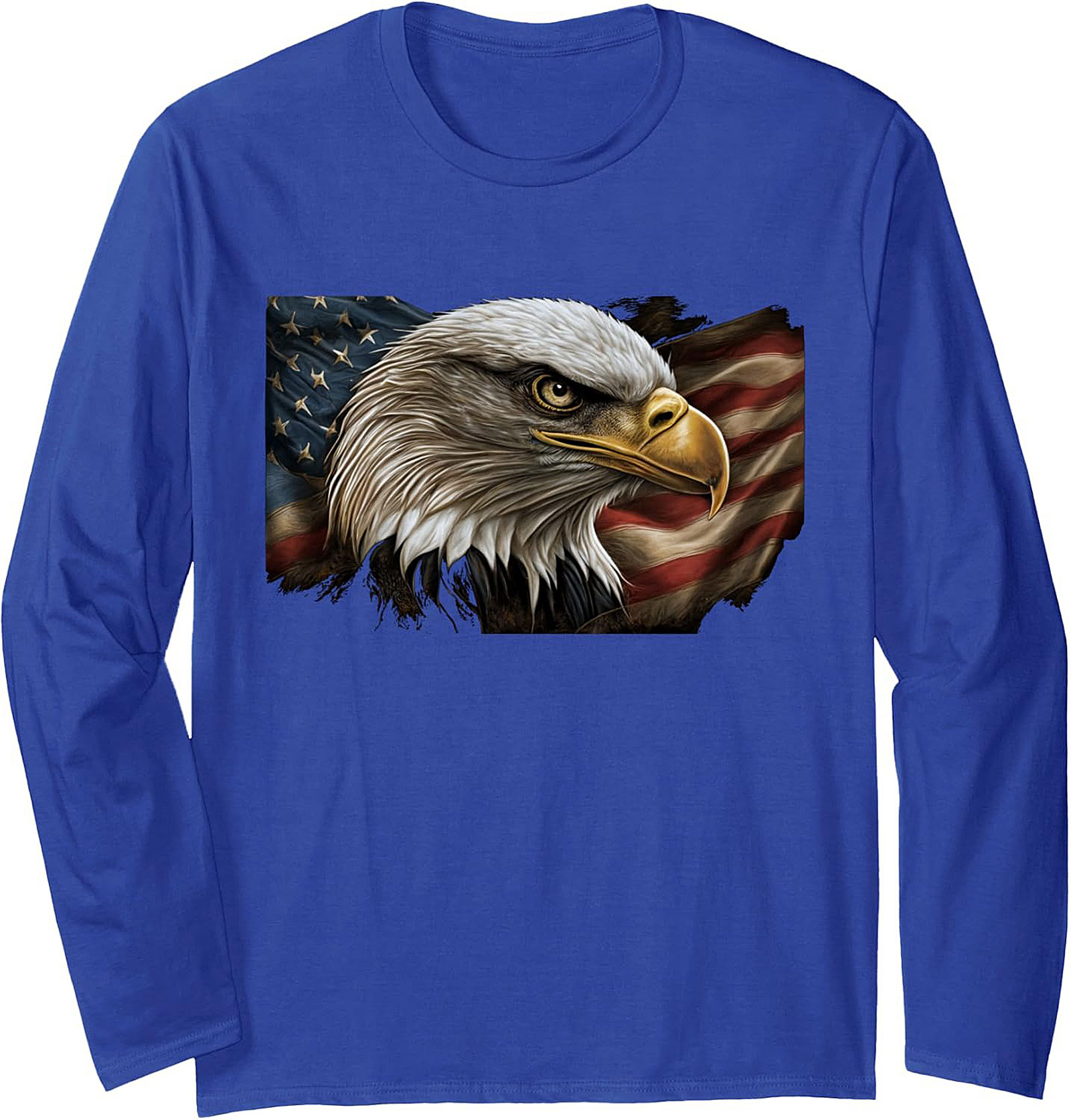 Bald Eagle American Flag Patriotic Graphic Sweatshirt