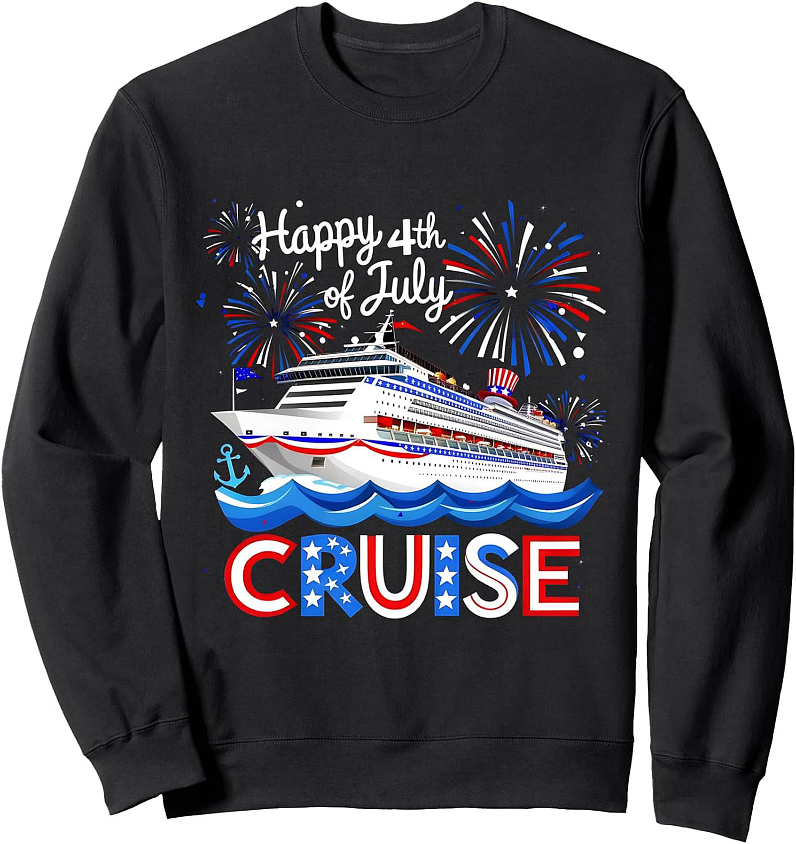 4th of July Cruise Sweatshirt | Patriotic Crewneck Pullover