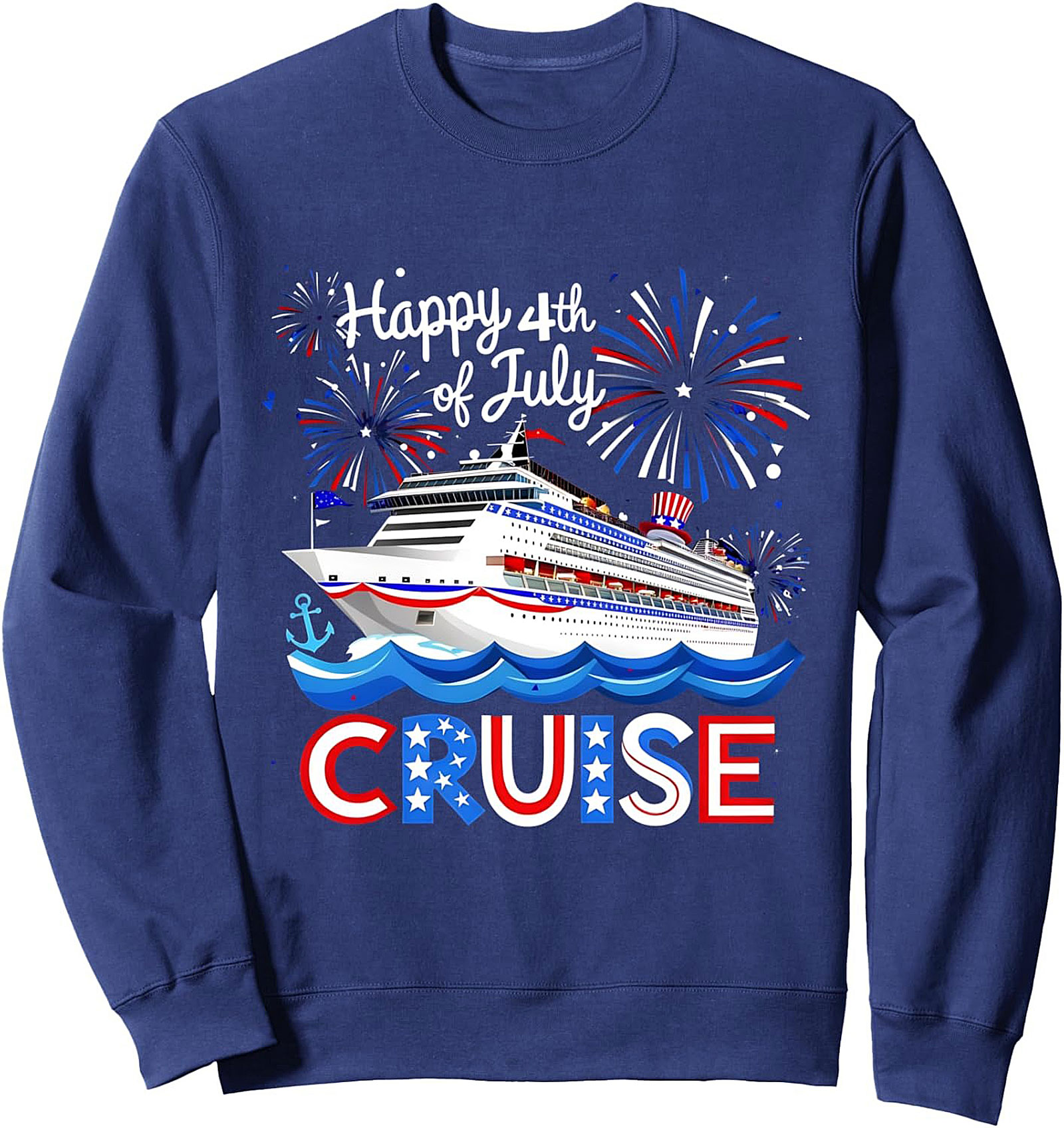 4th of July Cruise Sweatshirt | Patriotic Crewneck Pullover