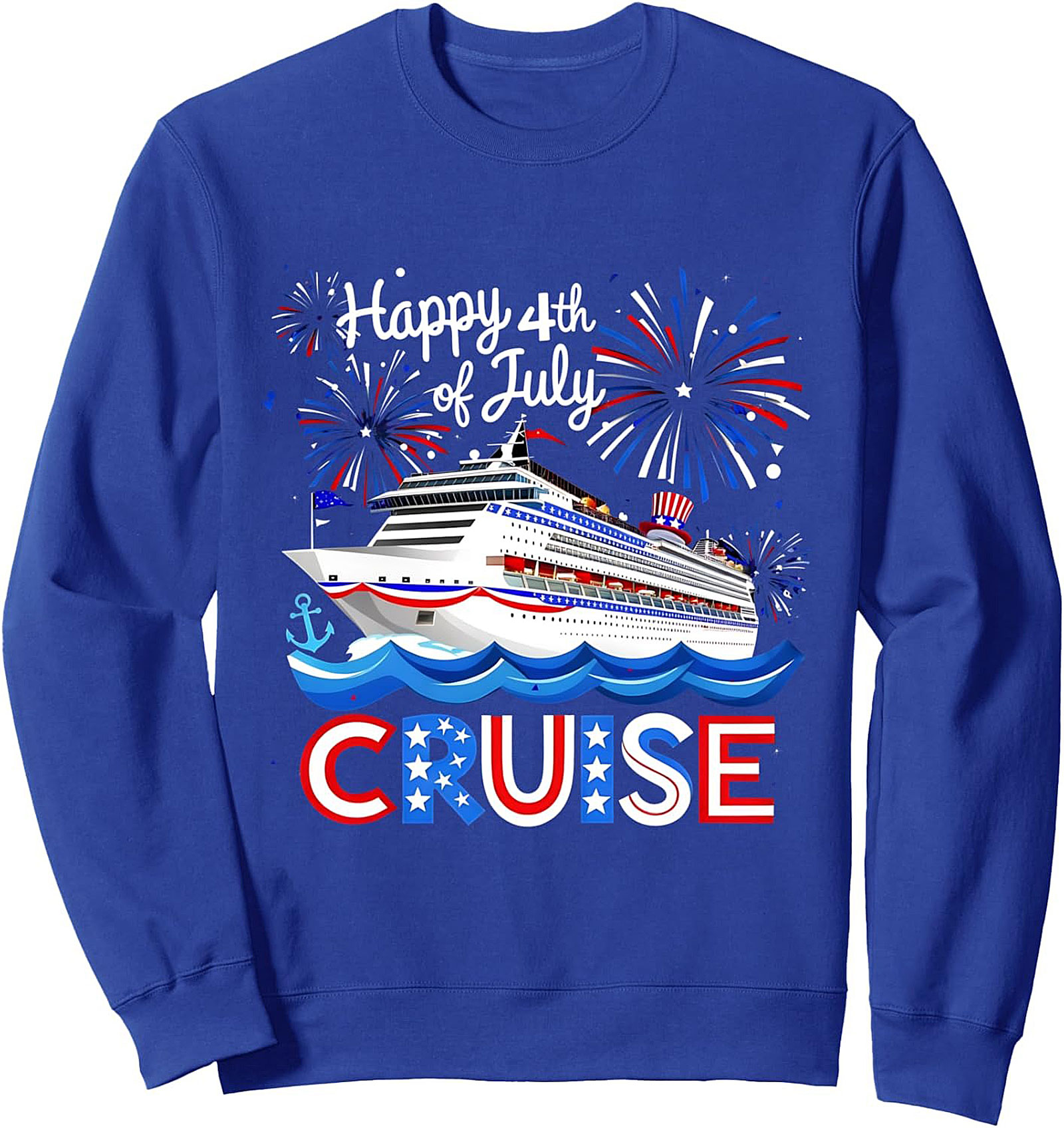 4th of July Cruise Sweatshirt | Patriotic Crewneck Pullover