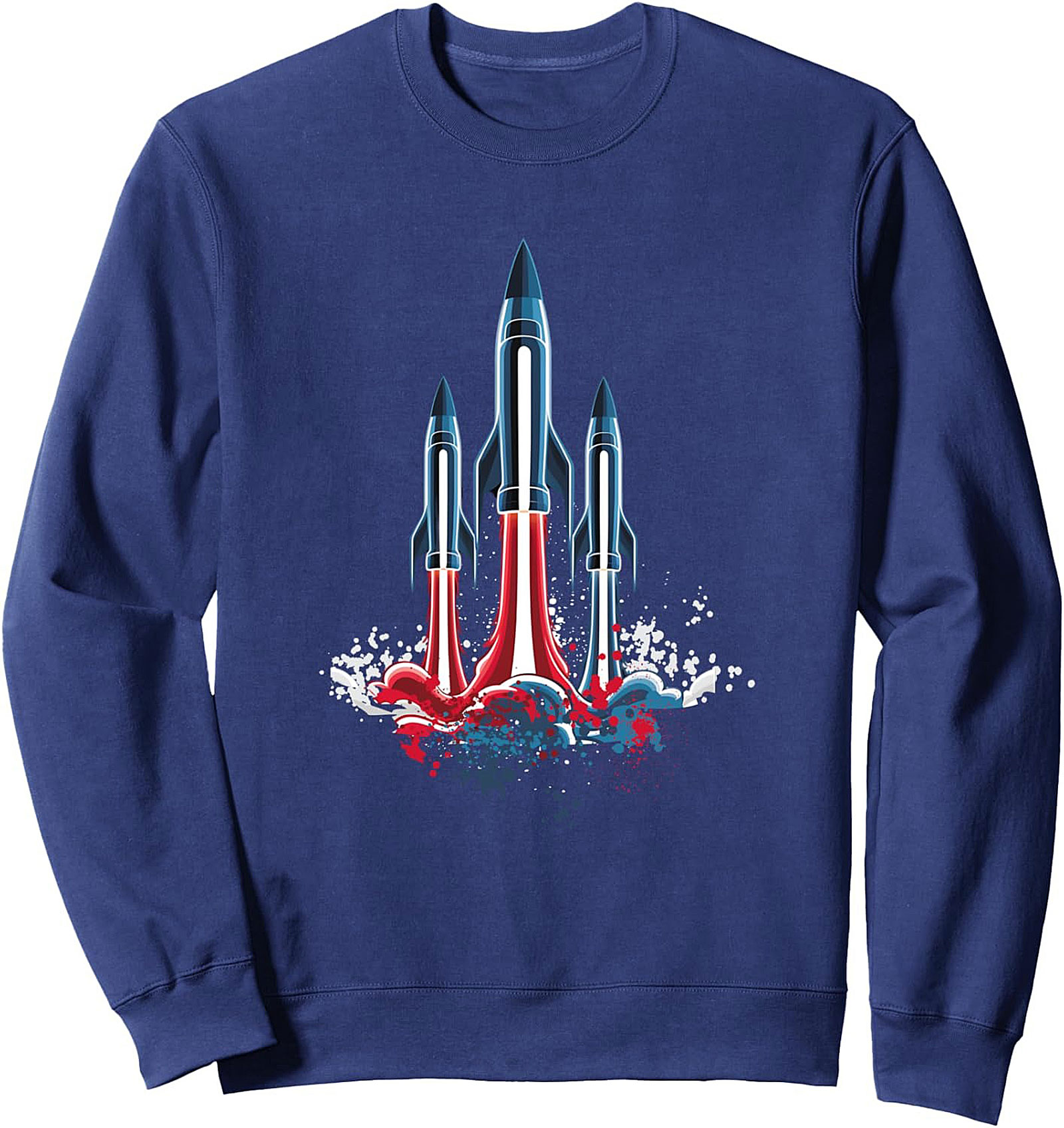Patriotic Rocket Crewneck Sweatshirt | Cozy Unisex Fit