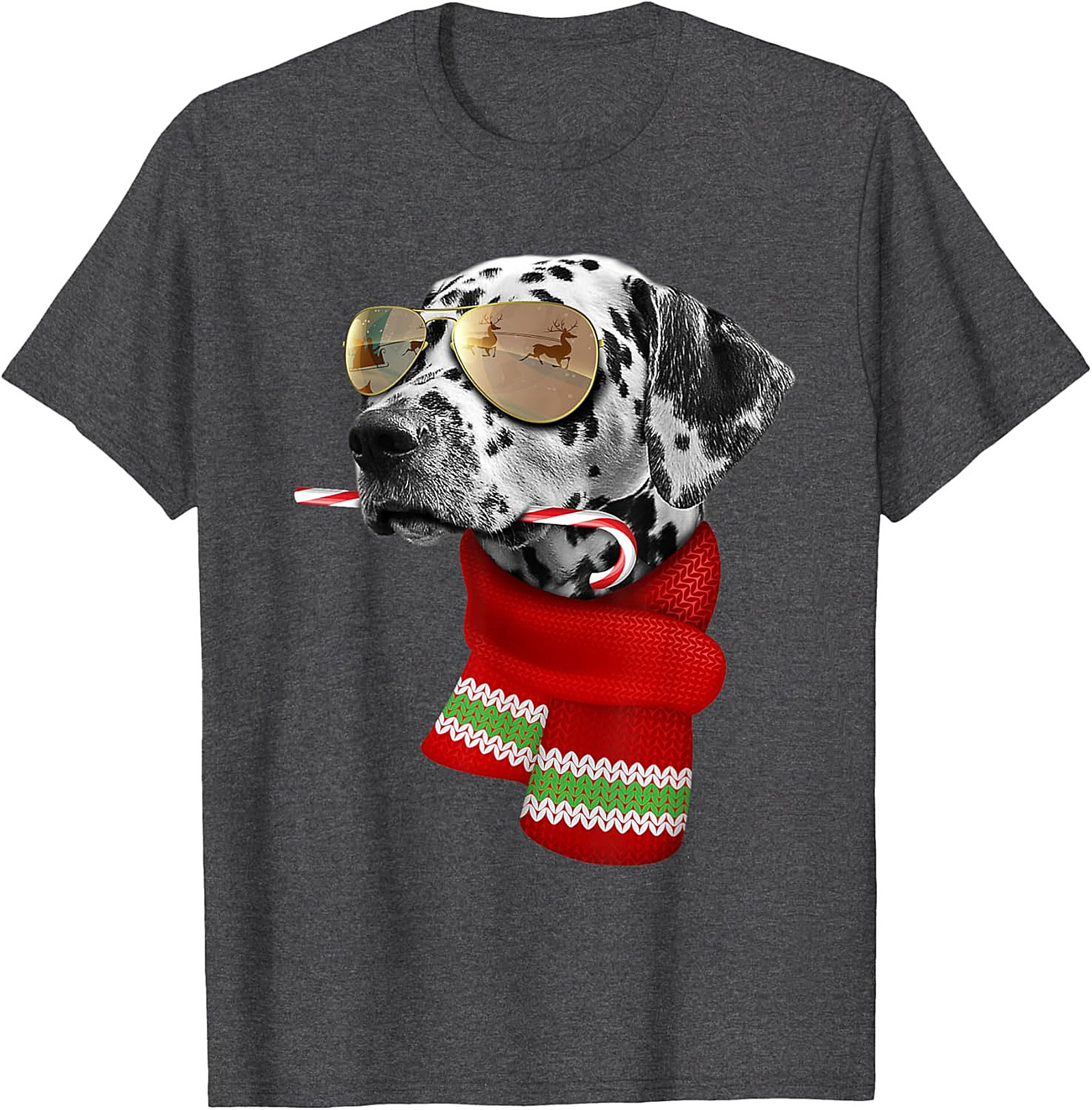 Cool Dalmatian Christmas T-shirt – Holiday Dog Graphic Tee