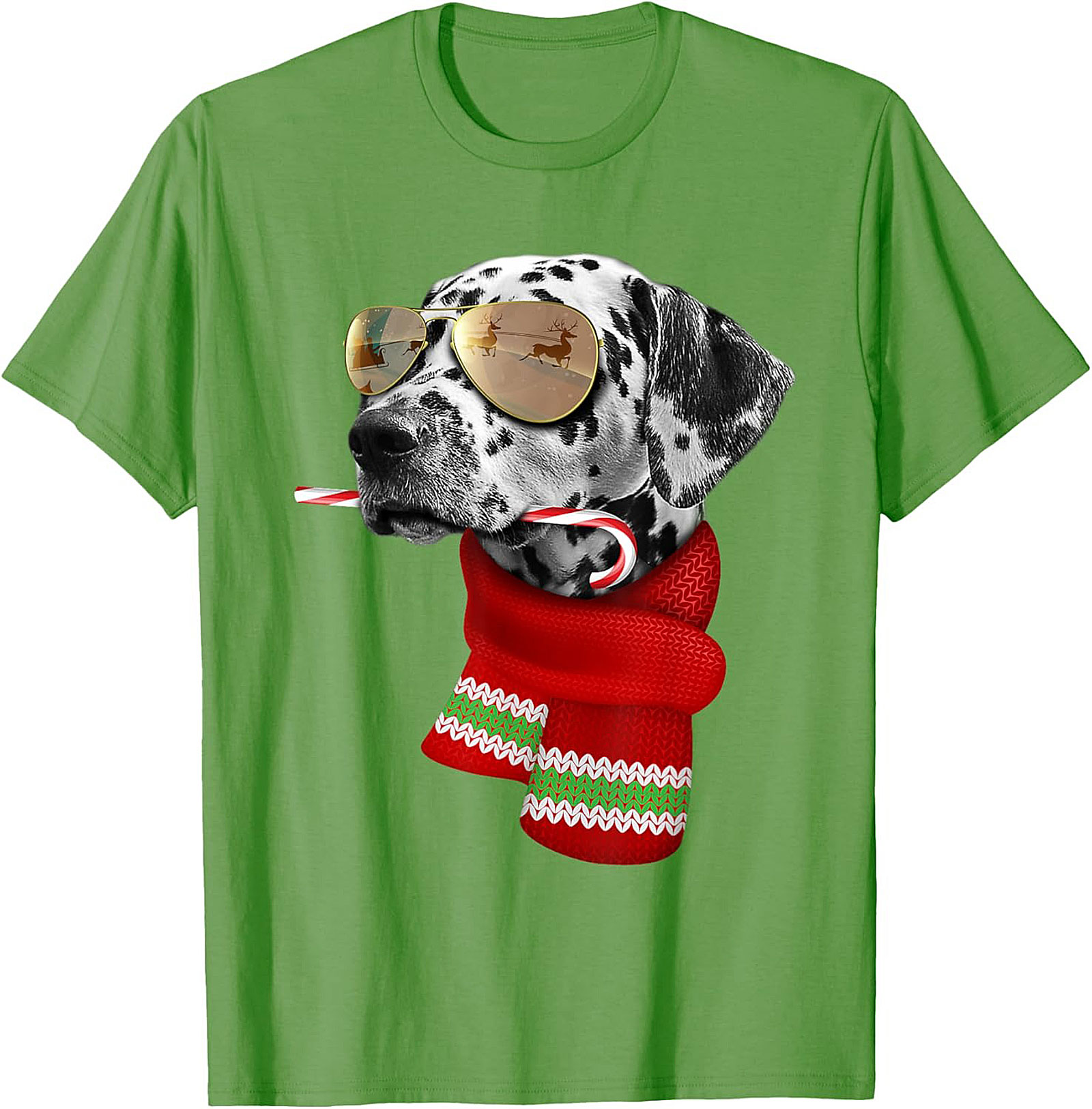 Cool Dalmatian Christmas T-shirt – Holiday Dog Graphic Tee