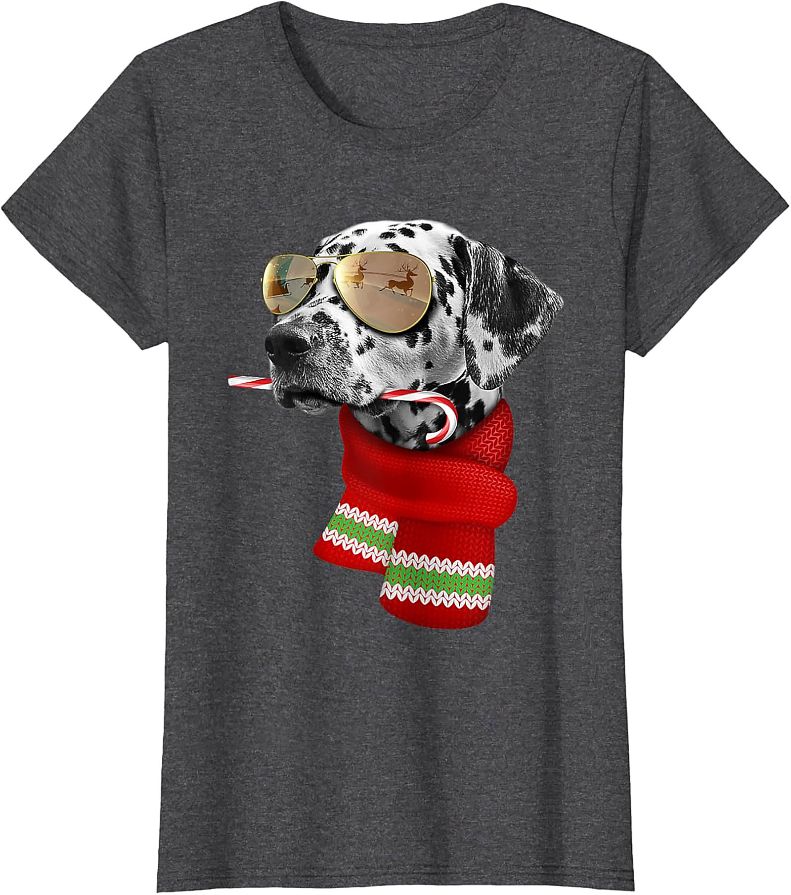 Cool Dalmatian Christmas T-shirt – Holiday Dog Graphic Tee