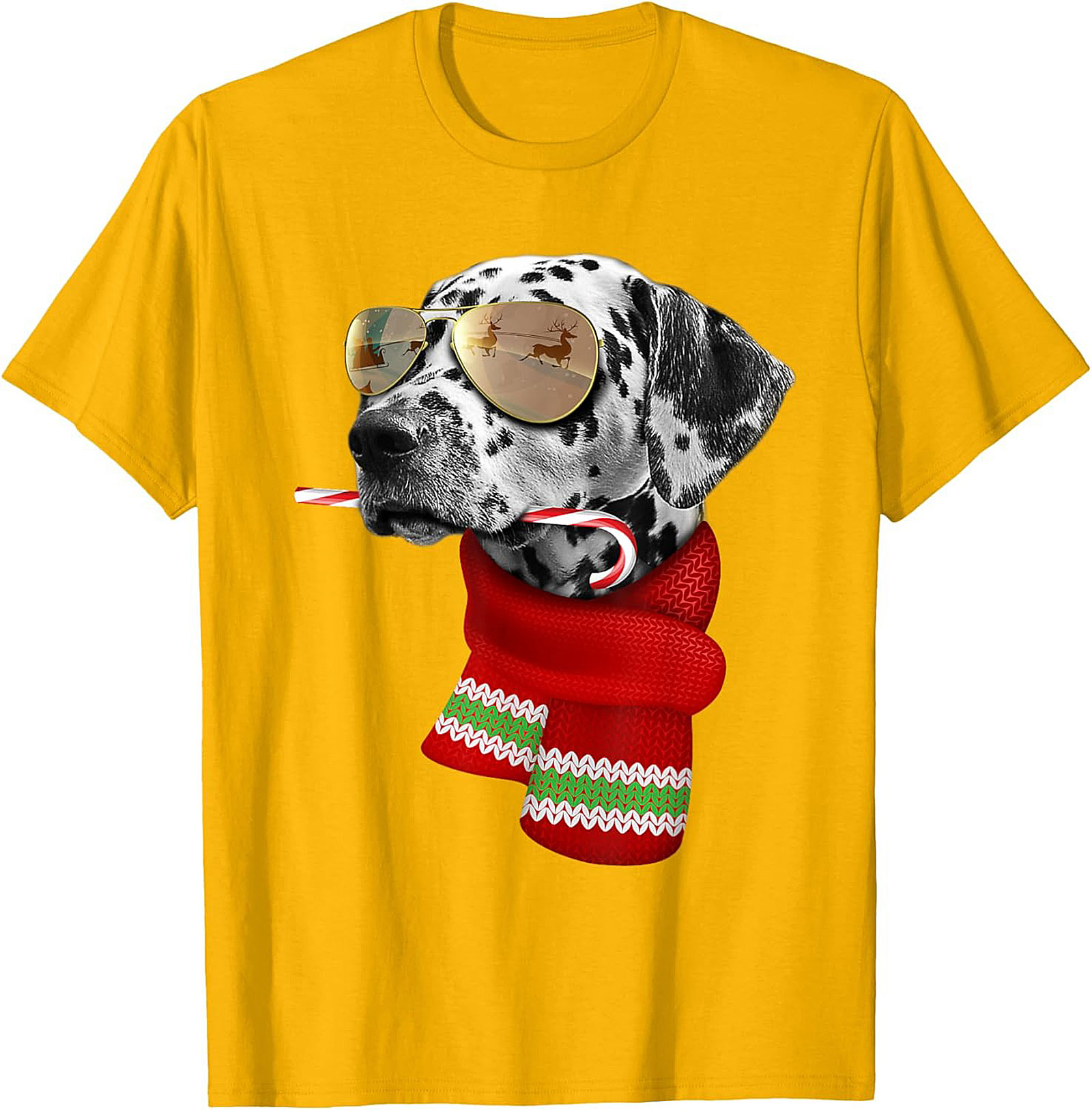 Cool Dalmatian Christmas T-shirt – Holiday Dog Graphic Tee