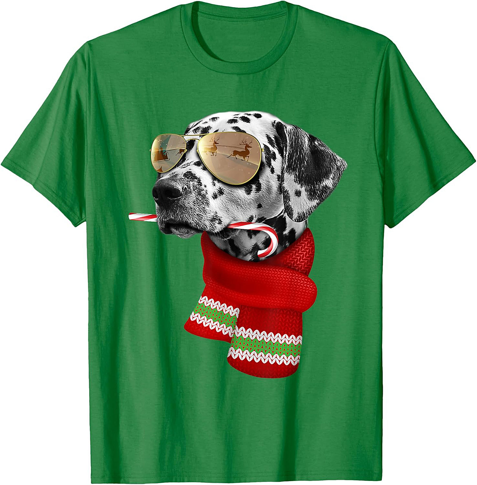 Cool Dalmatian Christmas T-shirt – Holiday Dog Graphic Tee
