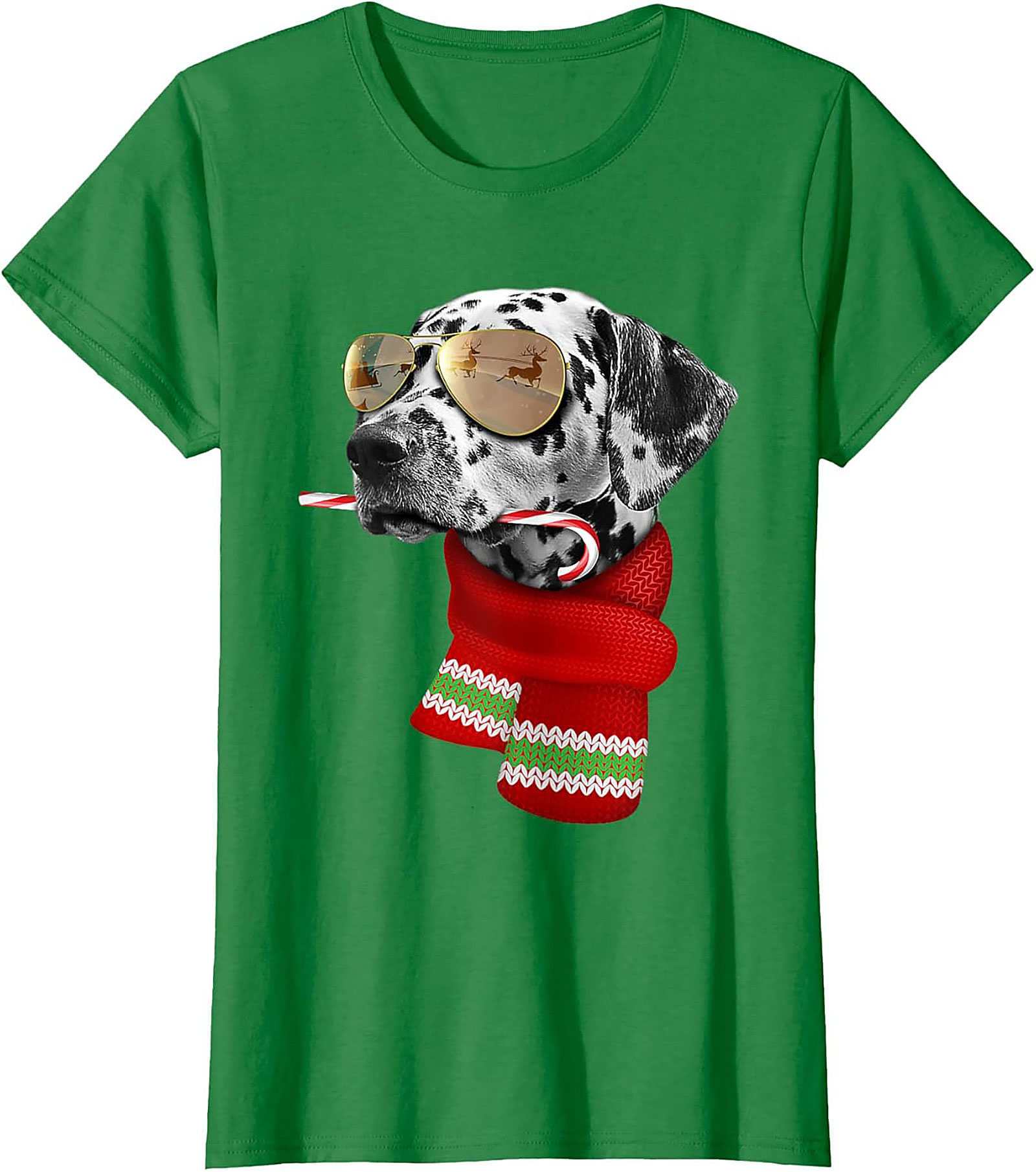 Cool Dalmatian Christmas T-shirt – Holiday Dog Graphic Tee