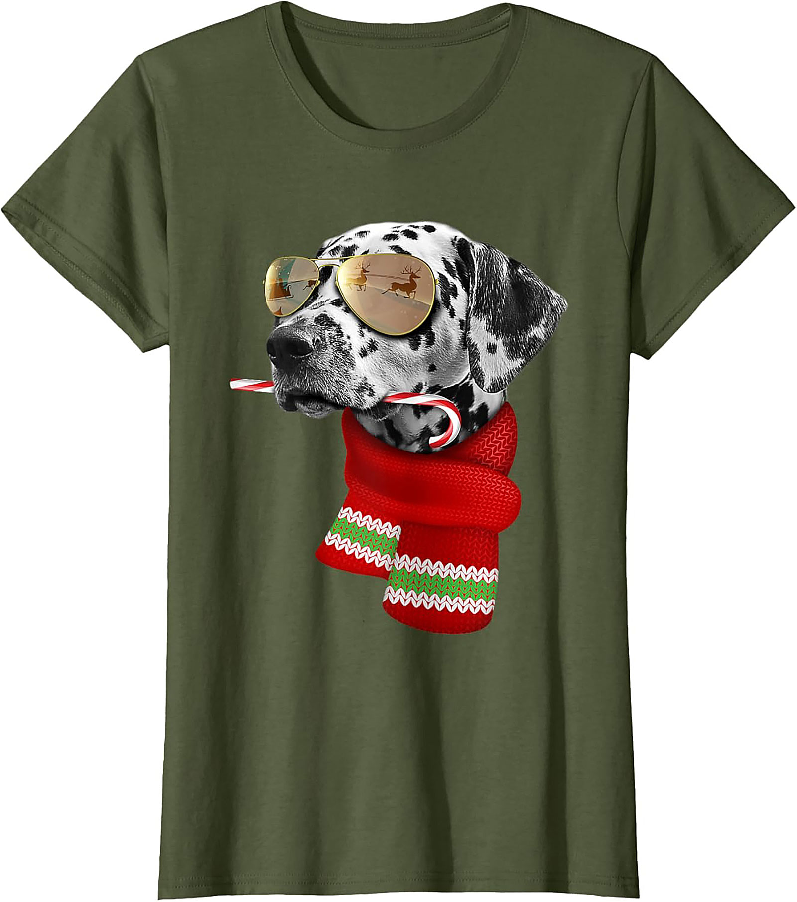 Cool Dalmatian Christmas T-shirt – Holiday Dog Graphic Tee
