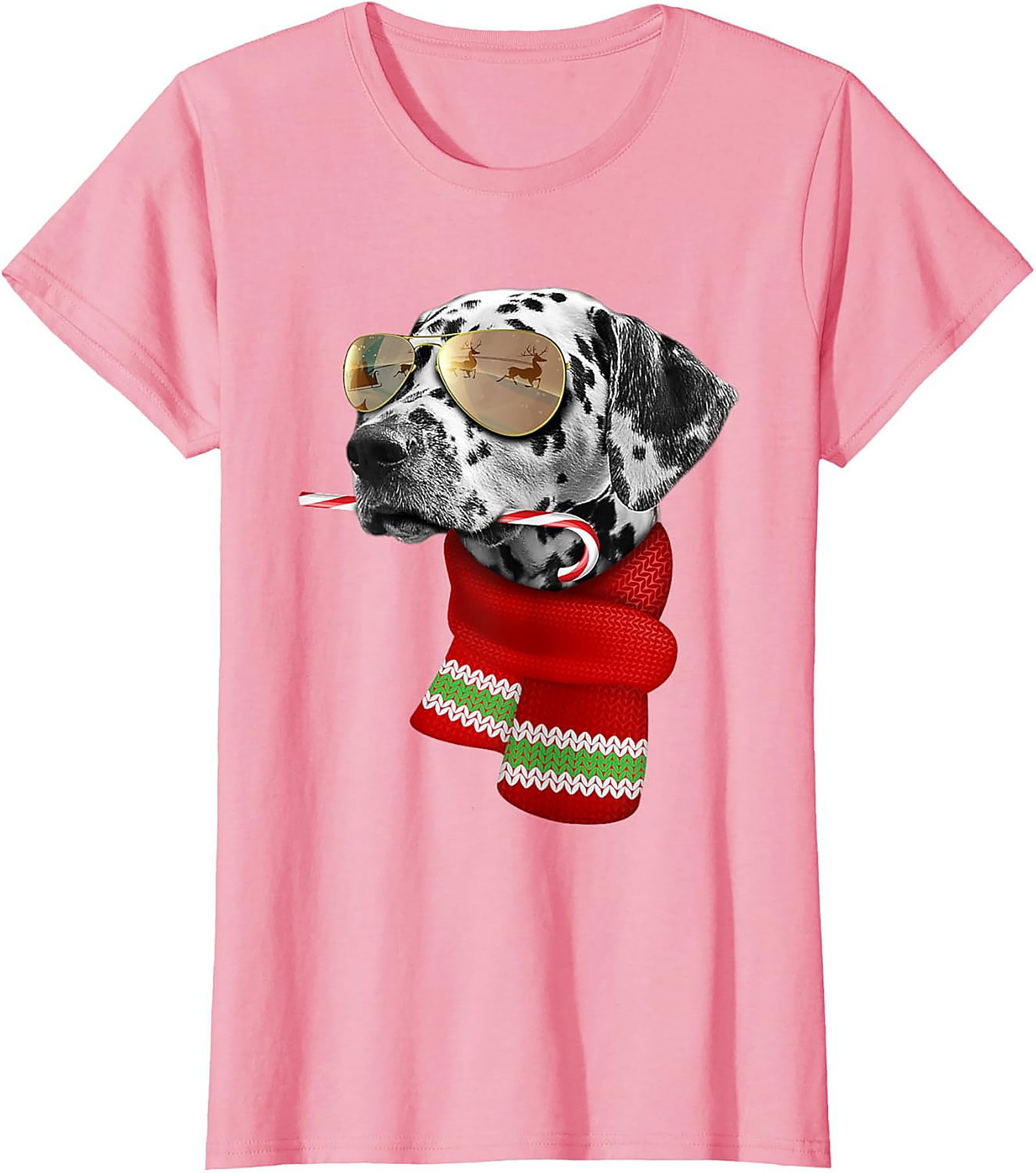 Cool Dalmatian Christmas T-shirt – Holiday Dog Graphic Tee