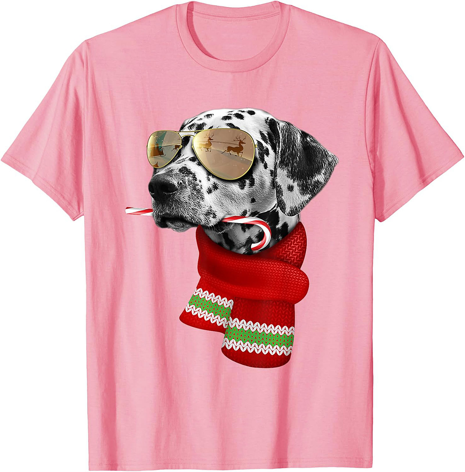Cool Dalmatian Christmas T-shirt – Holiday Dog Graphic Tee