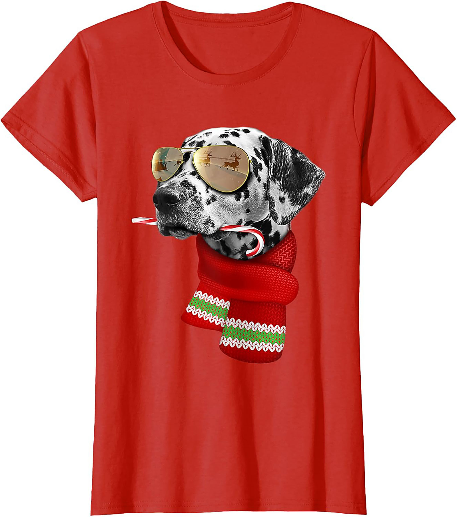 Cool Dalmatian Christmas T-shirt – Holiday Dog Graphic Tee