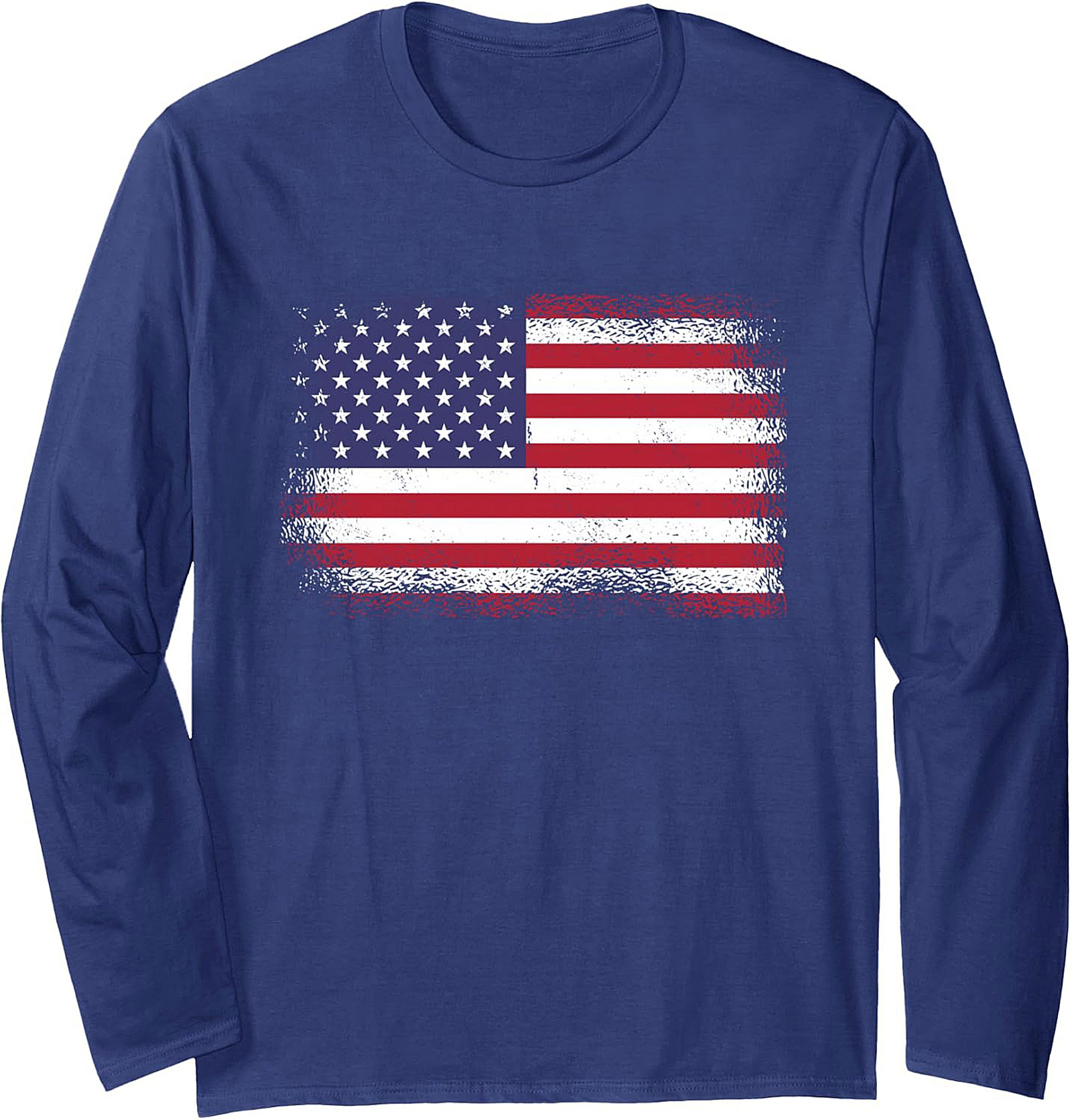 Distressed American Flag Crewneck Sweatshirt | Patriotic Gift