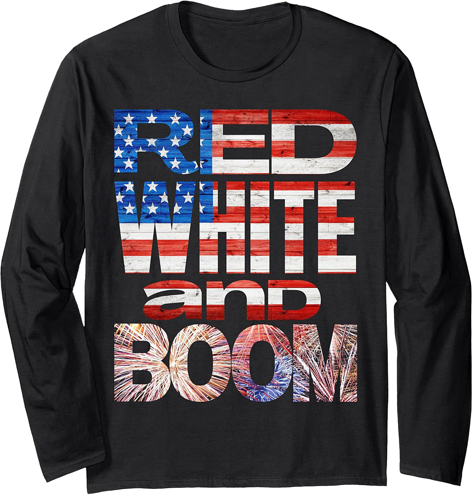 Red White and Boom Patriotic Crewneck Sweatshirt