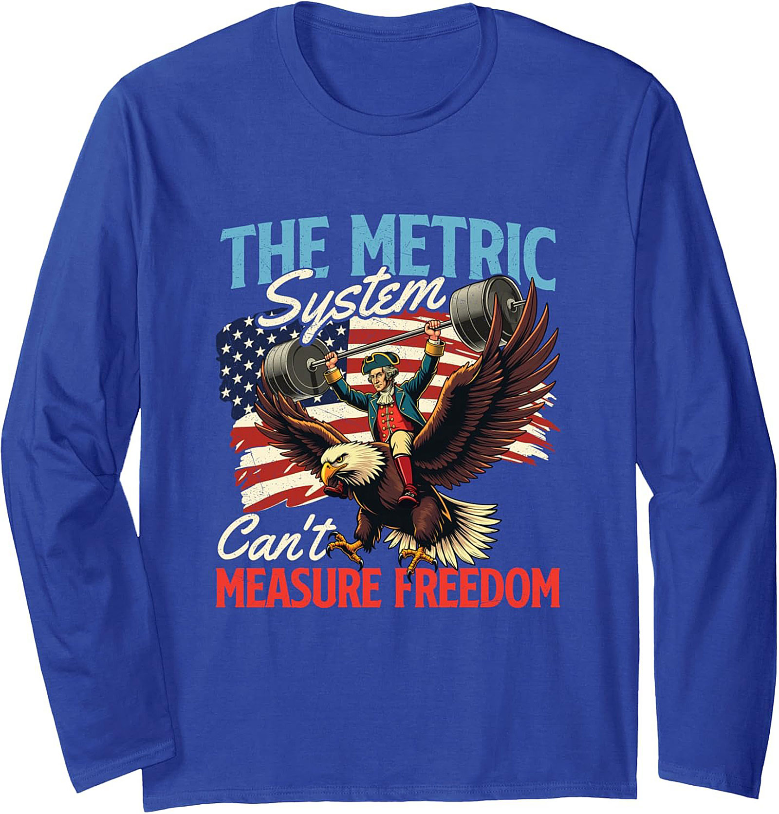 Patriotic Weightlifting Crewneck | Metric System Freedom Sweatshirt